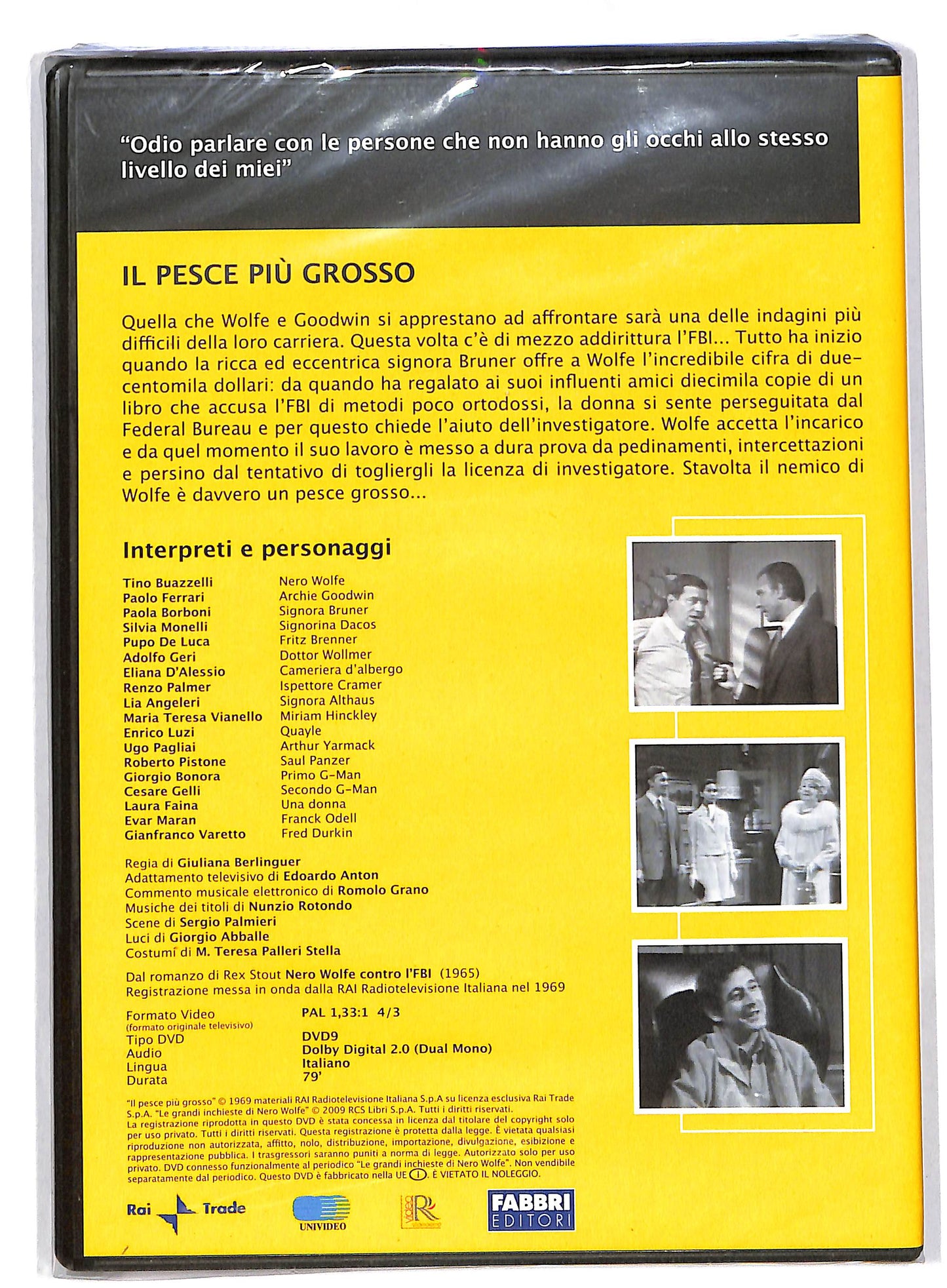 EBOND Il pesce piu grosso prima puntata - Nero wolfe EDITORIALE DVD DB592605