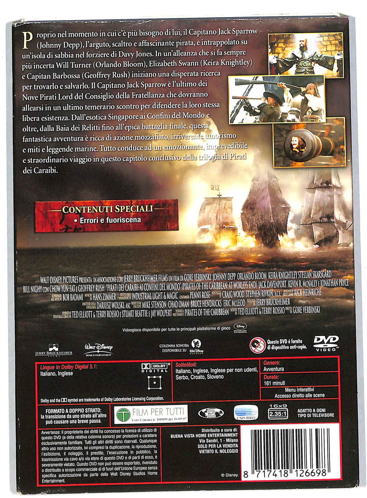 EBOND Pirati Dei Caraibi Ai Confini Del Mondo SLIPCASE DVD DB592628