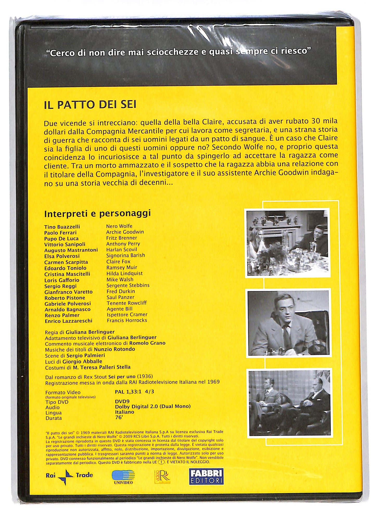 EBOND Nero Wolfe - Il patto dei sei prima puntata EDITORIALE DVD DB592728
