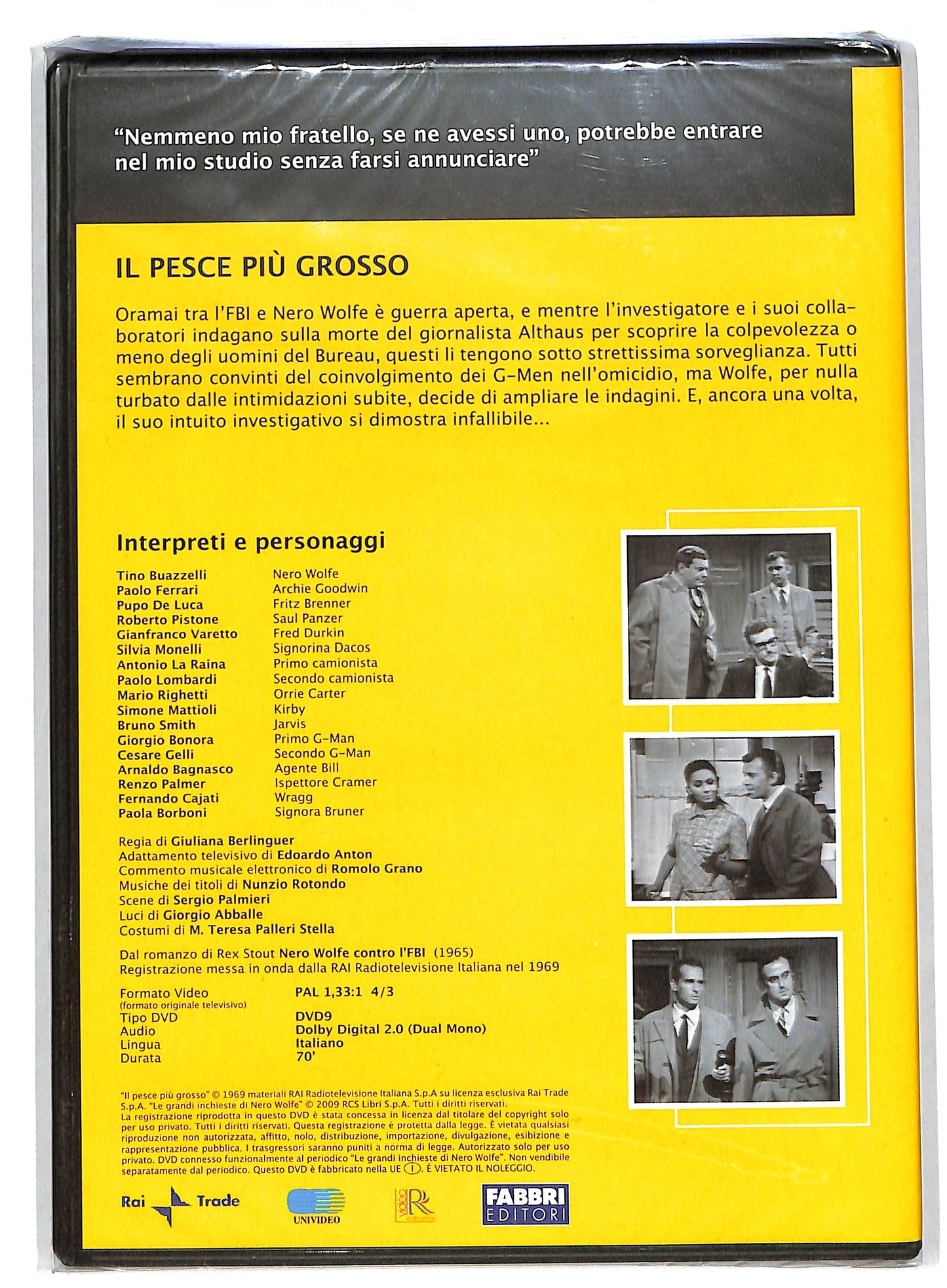 EBOND Il pesce piu grosso seconda puntata - Nero wolfe EDITORIALE DVD DB592743