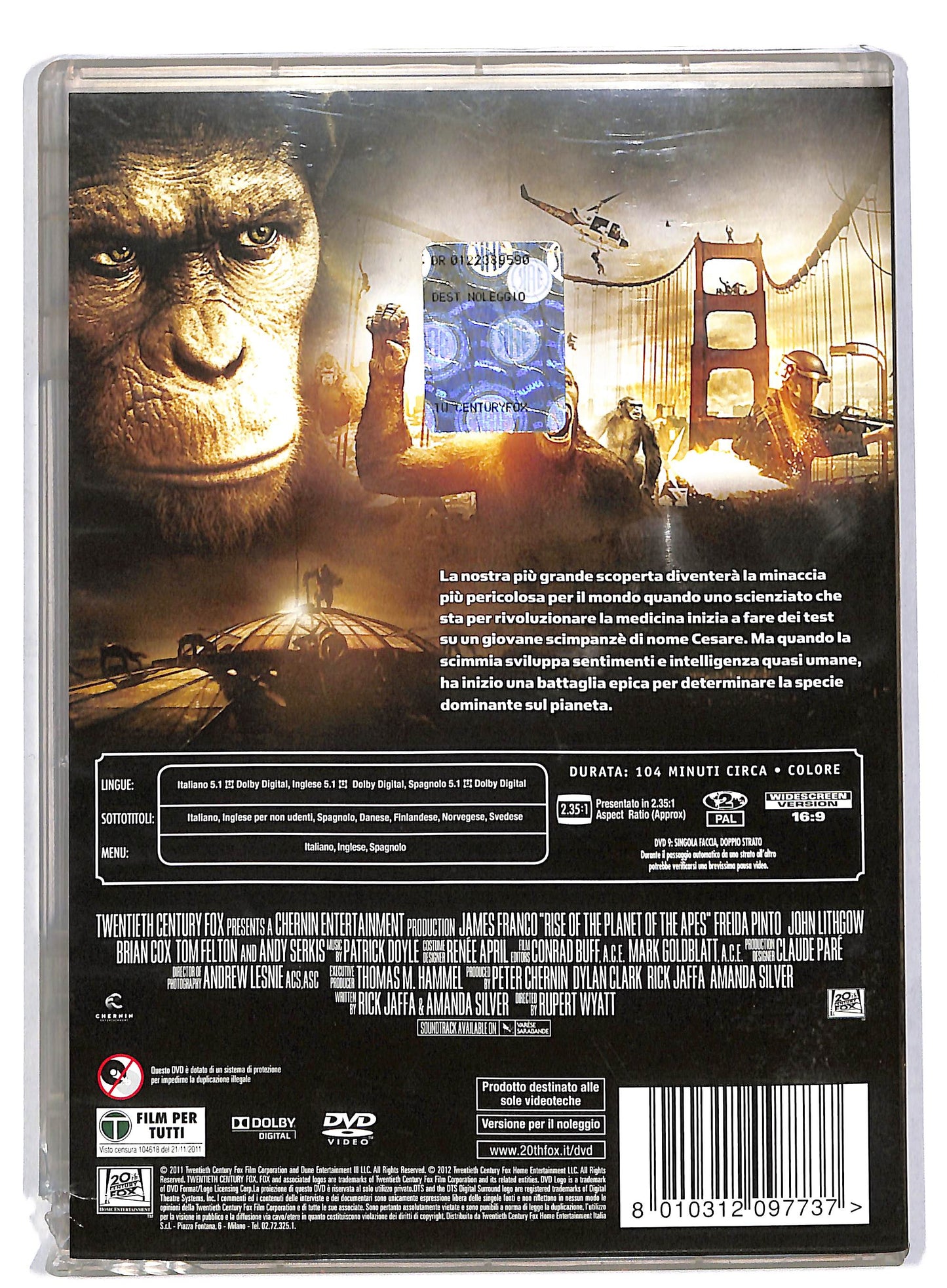 EBOND L'alba del pianeta delle scimmie NOLEGGIO DVD DB592825