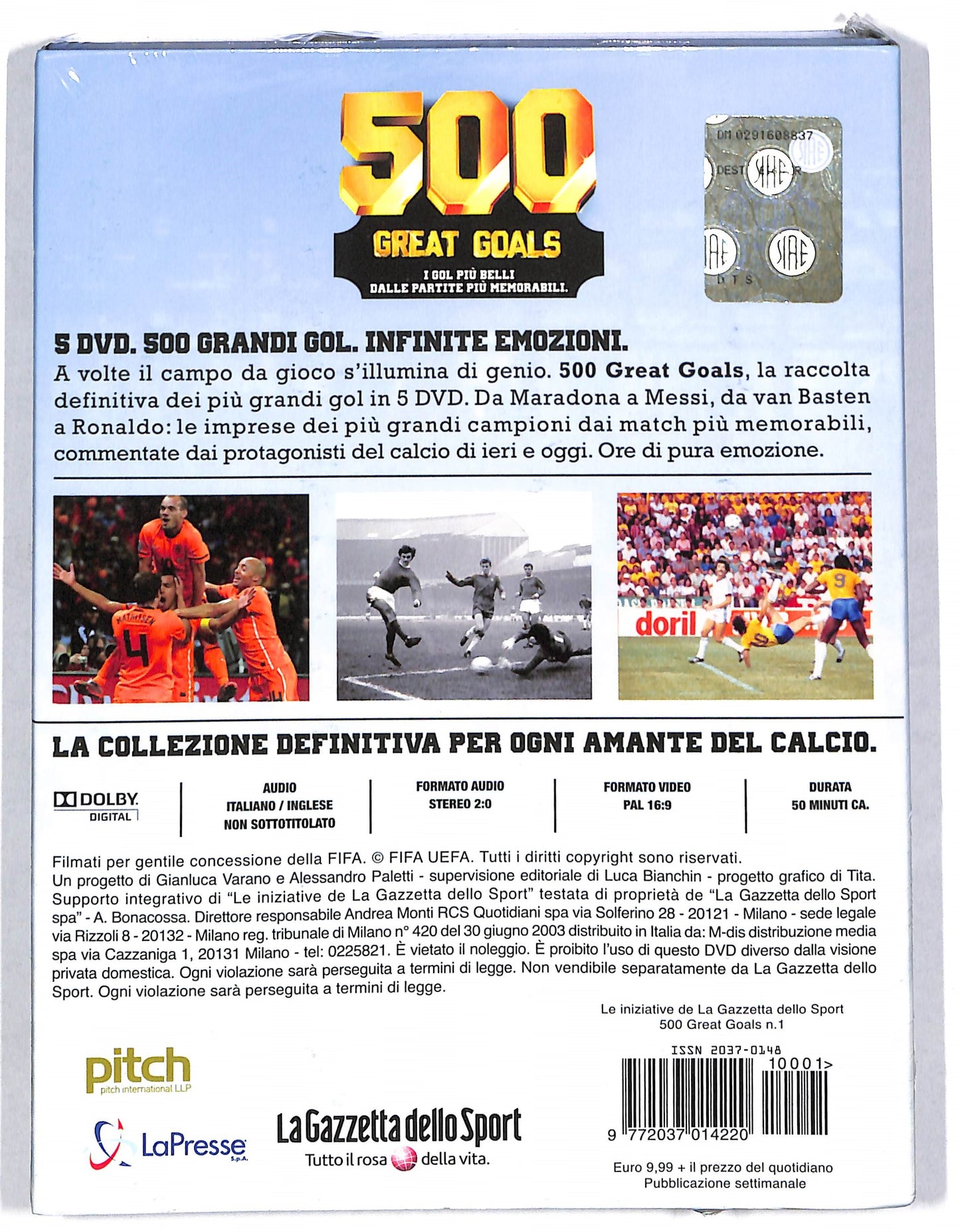 EBOND 500 great goals - Five dvd collection EDITORIALE DIGIPACK DVD DB592848