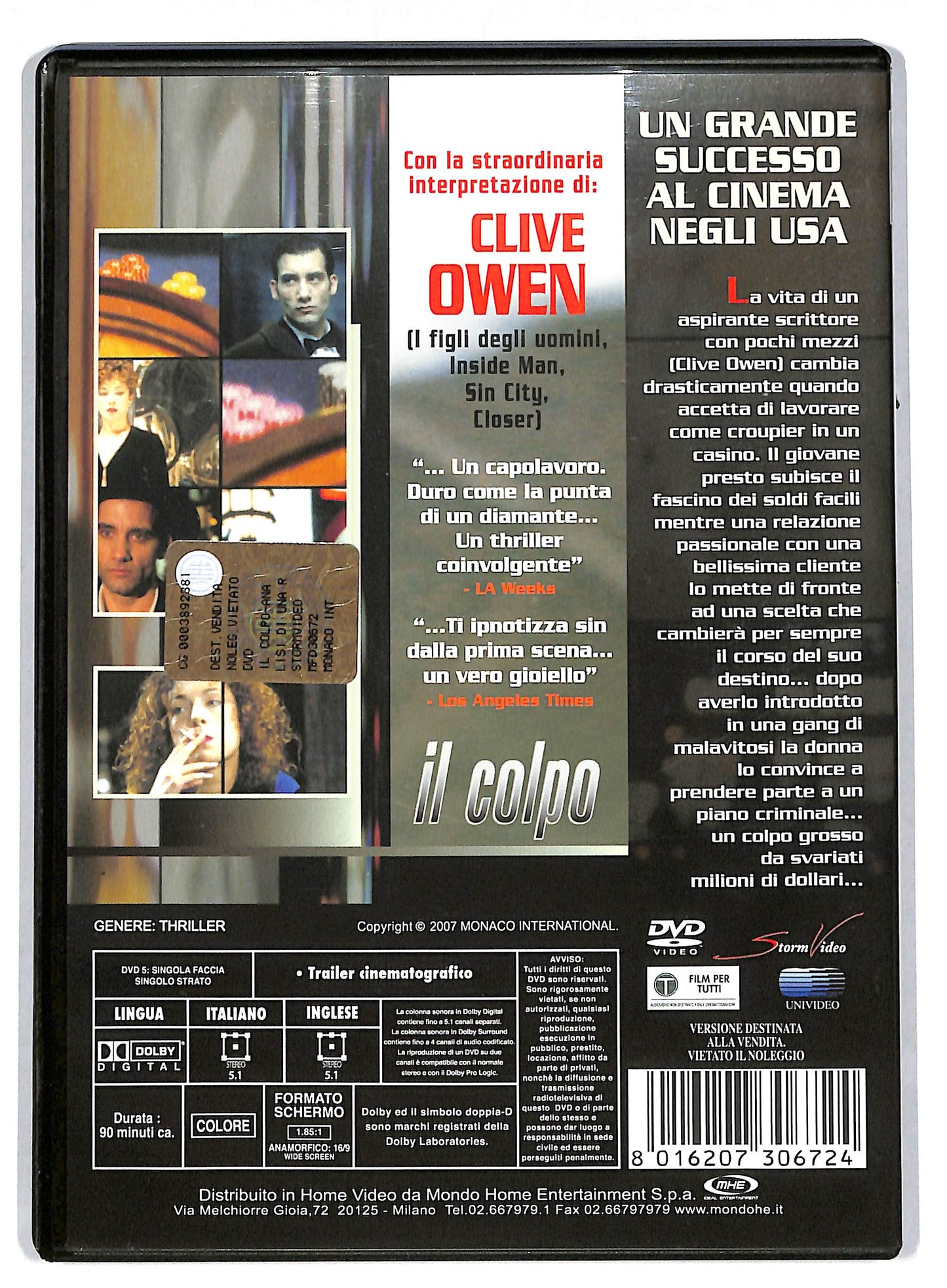 EBOND Il colpo - Analisi di una rapina DVD DB593164
