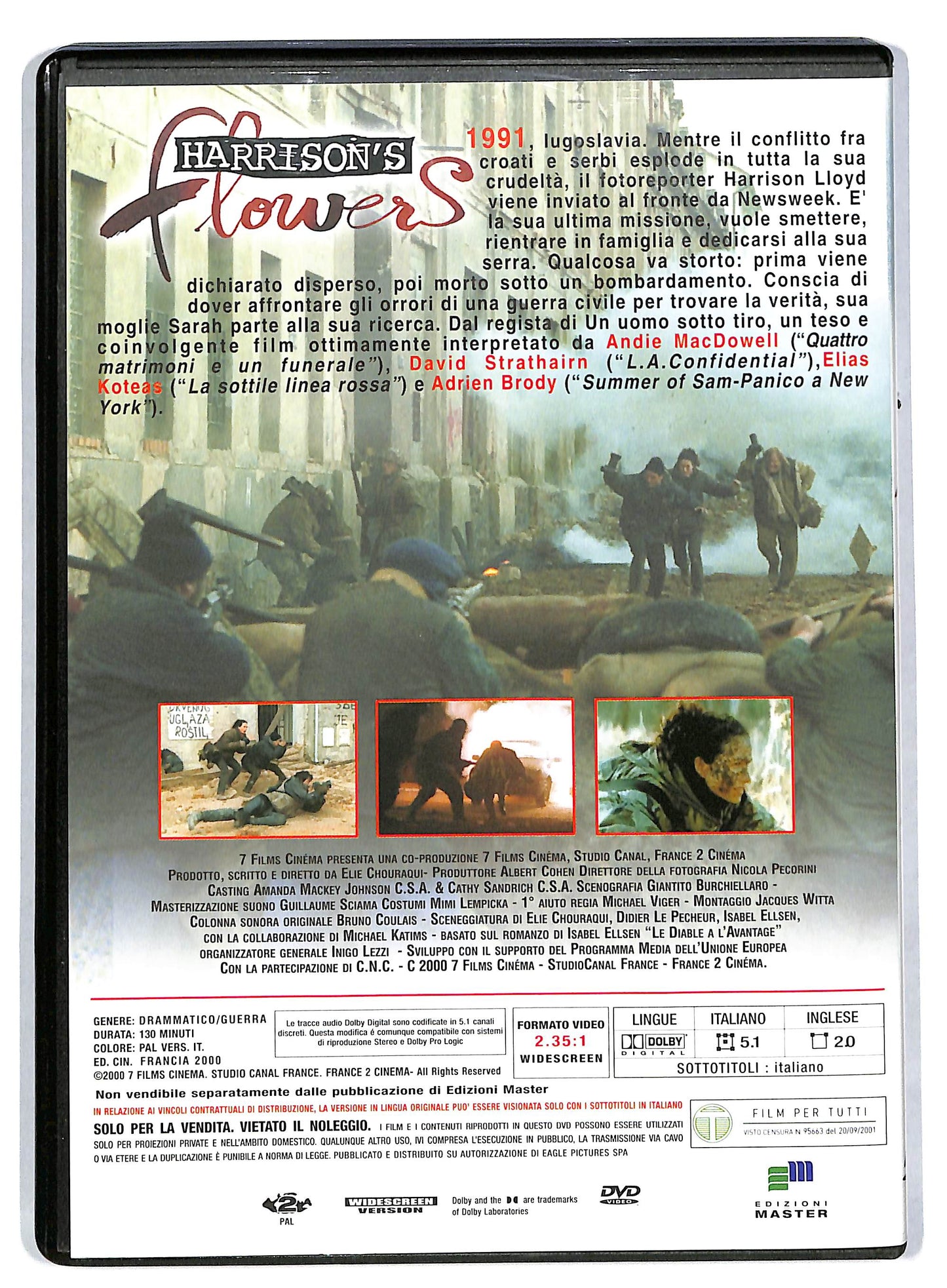 EBOND Harrison's Flowers EDITORIALE DVD DB594403
