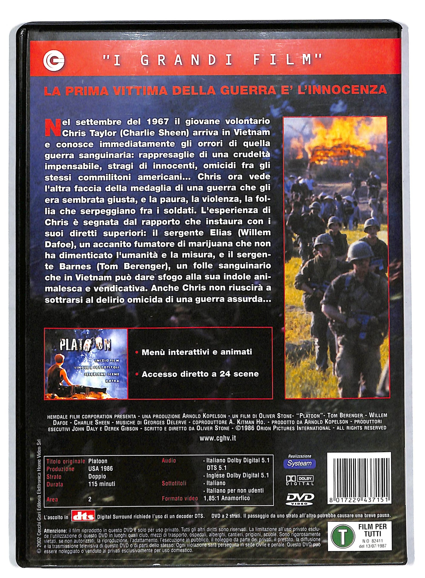 EBOND Platoon - I Grandi Film DVD DB594430