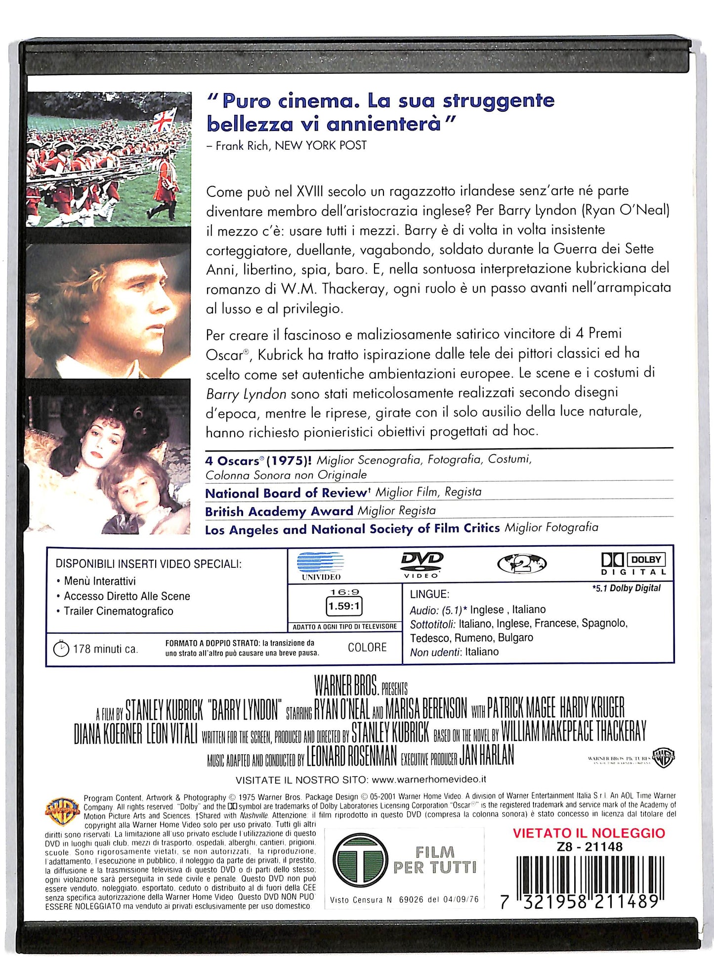 EBOND Barry lyndon SNAPPER DVD DB594614