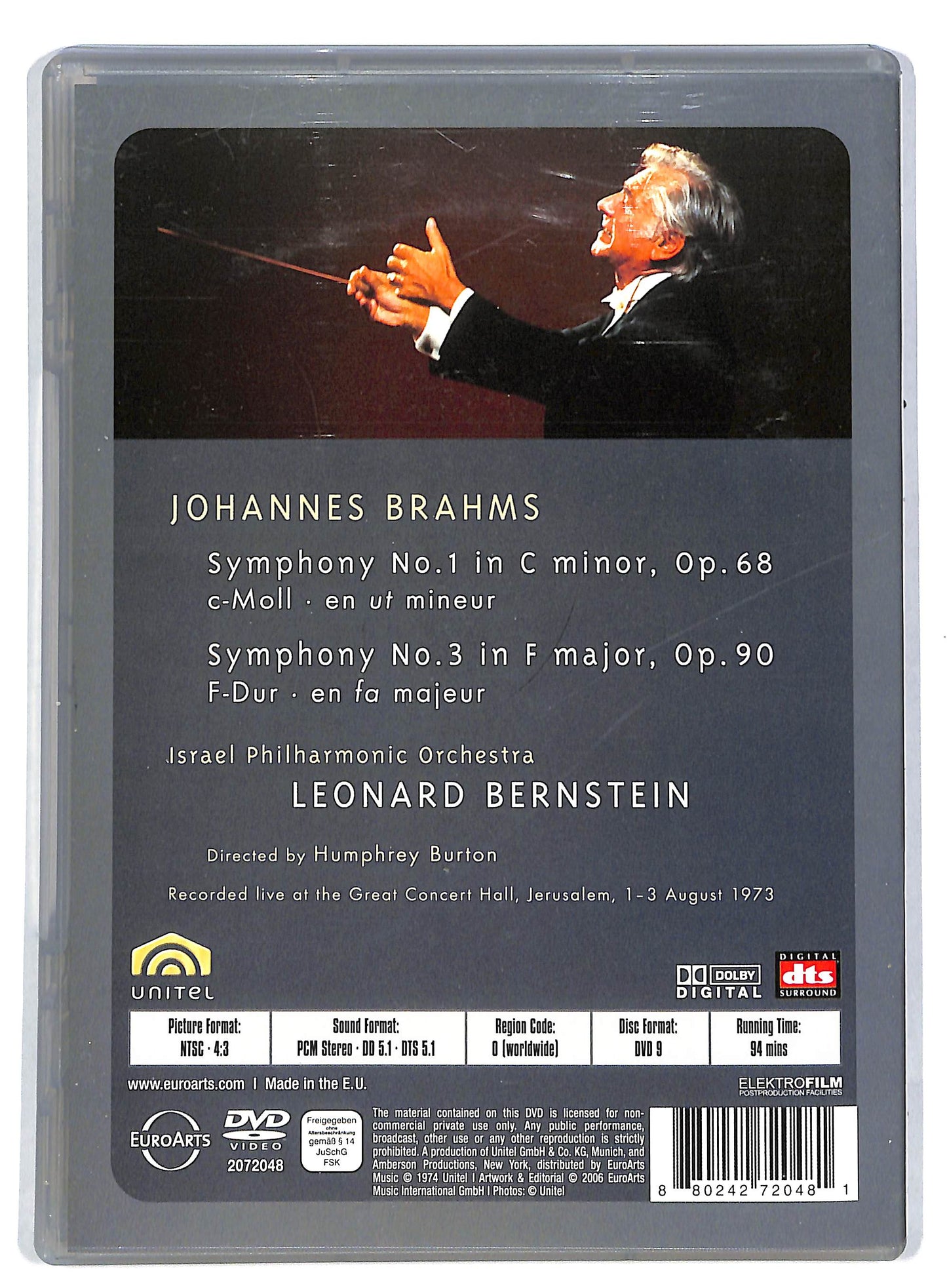 EBOND Brahms symphonies nos 1 e 3 DVD DB594905