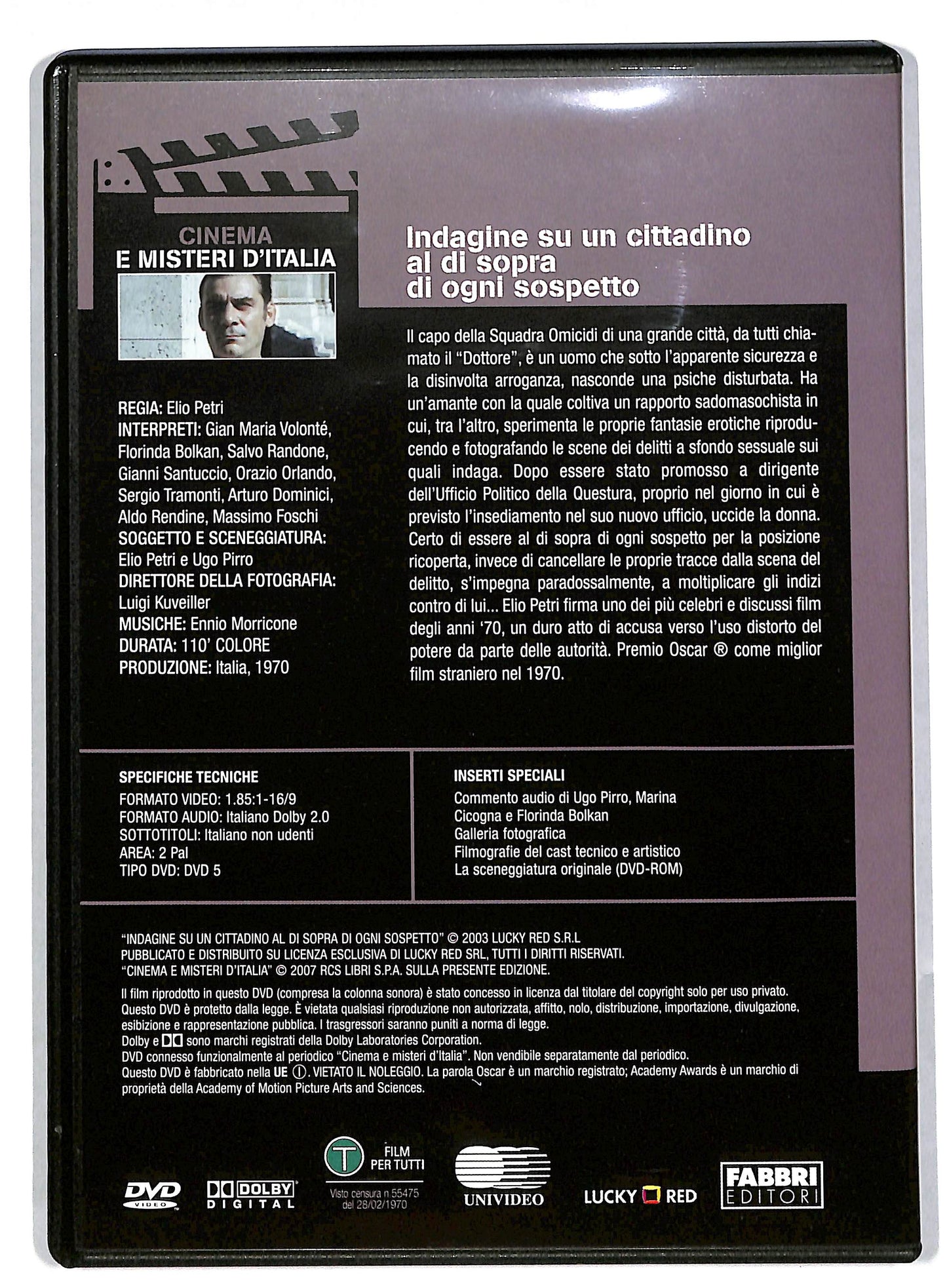 EBOND Indagine su un cittadino al di sopra di ogni EDITORIALE DVD DB595305