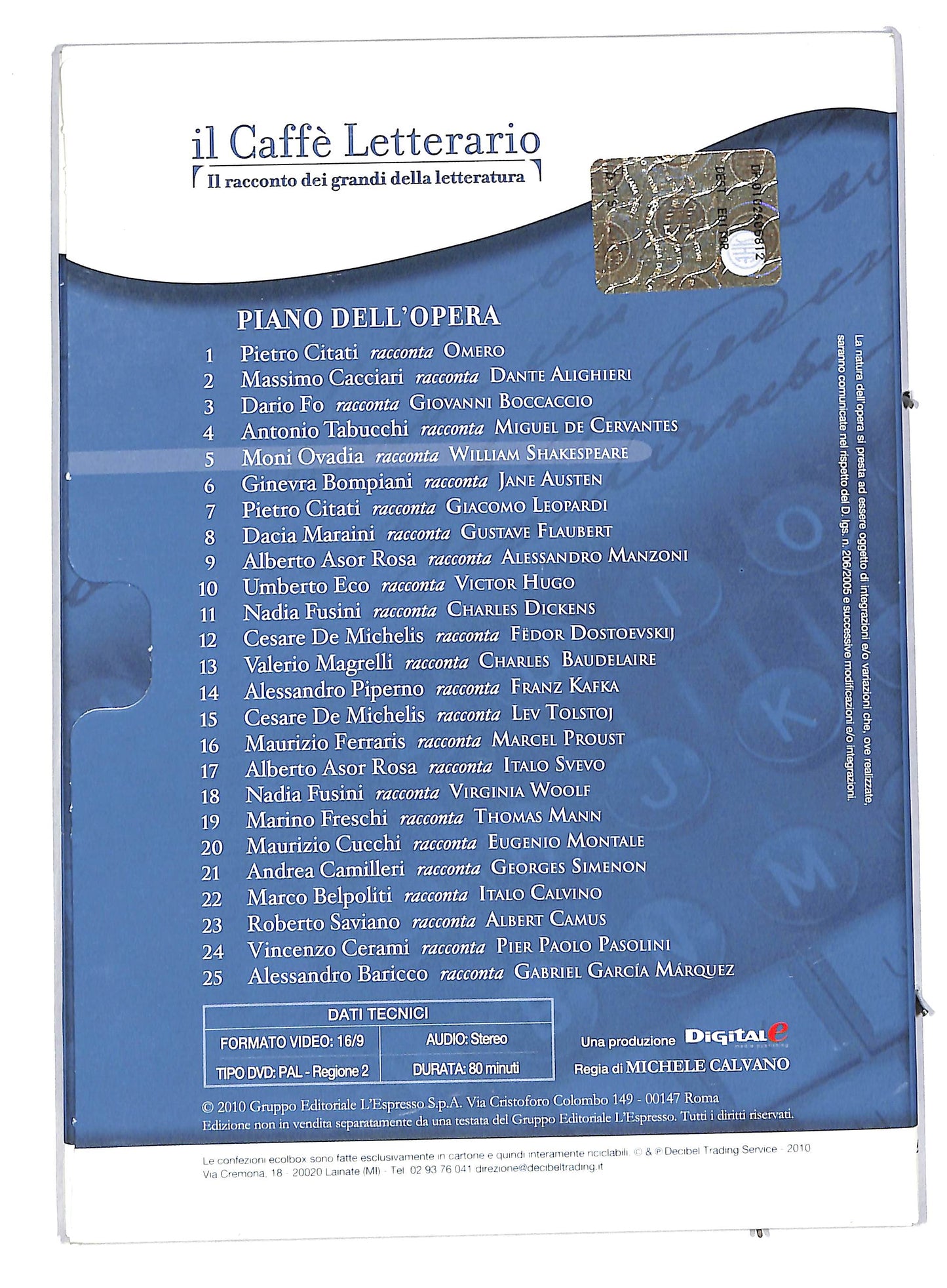 EBOND Moni Ovadia racconta William shakespeare EDITORIALE DIGIPACK DVD DB595704