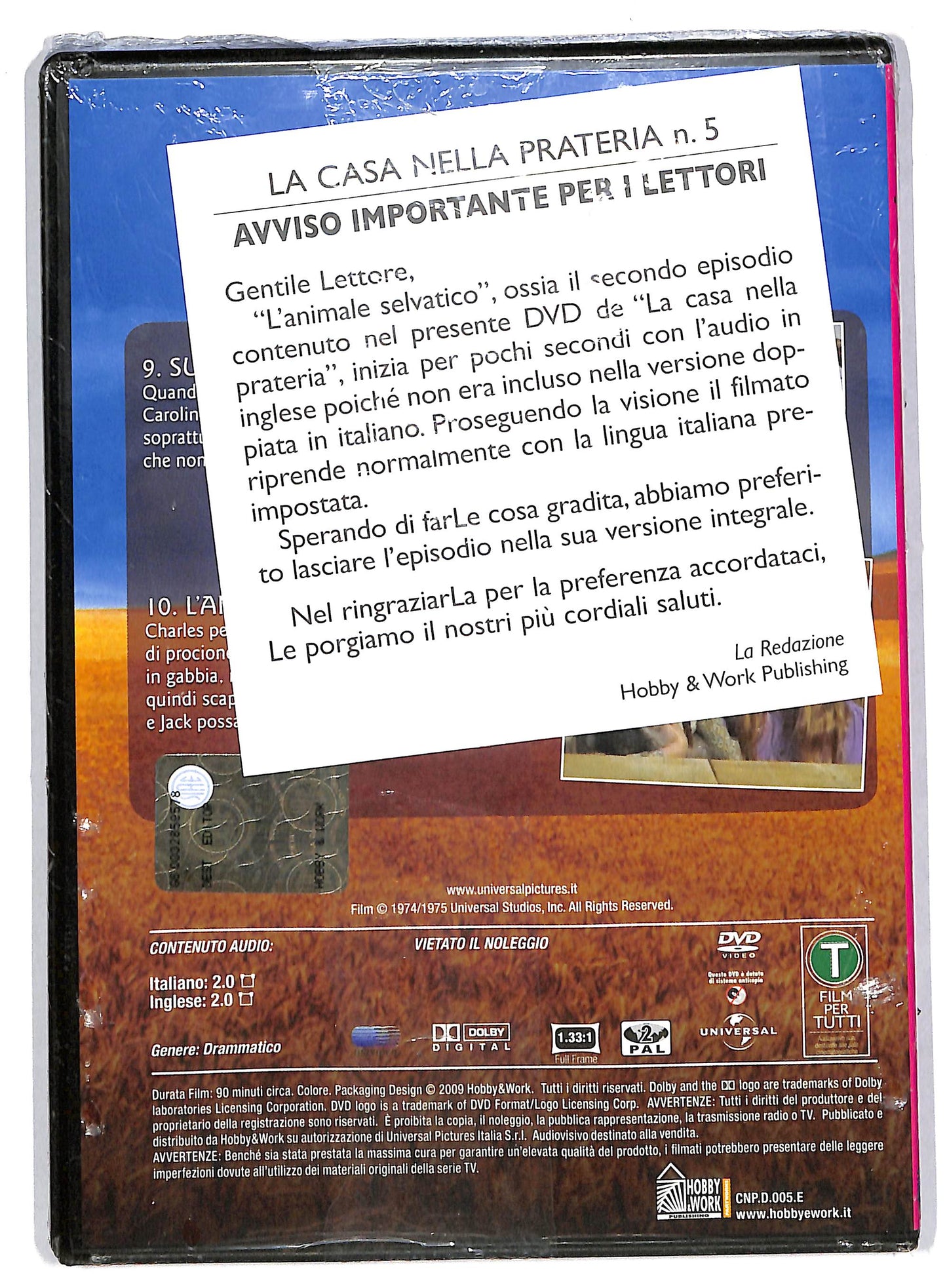 EBOND La casa nella prateria stagione 1 volume 5 EDITORIALE DVD DB595953