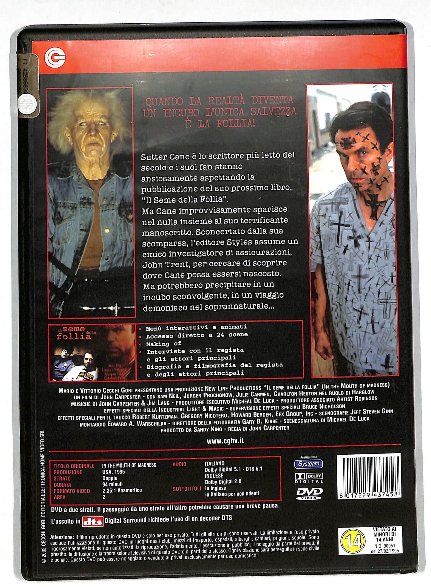 EBOND Il seme della follia (film 1994) DVD DB596214
