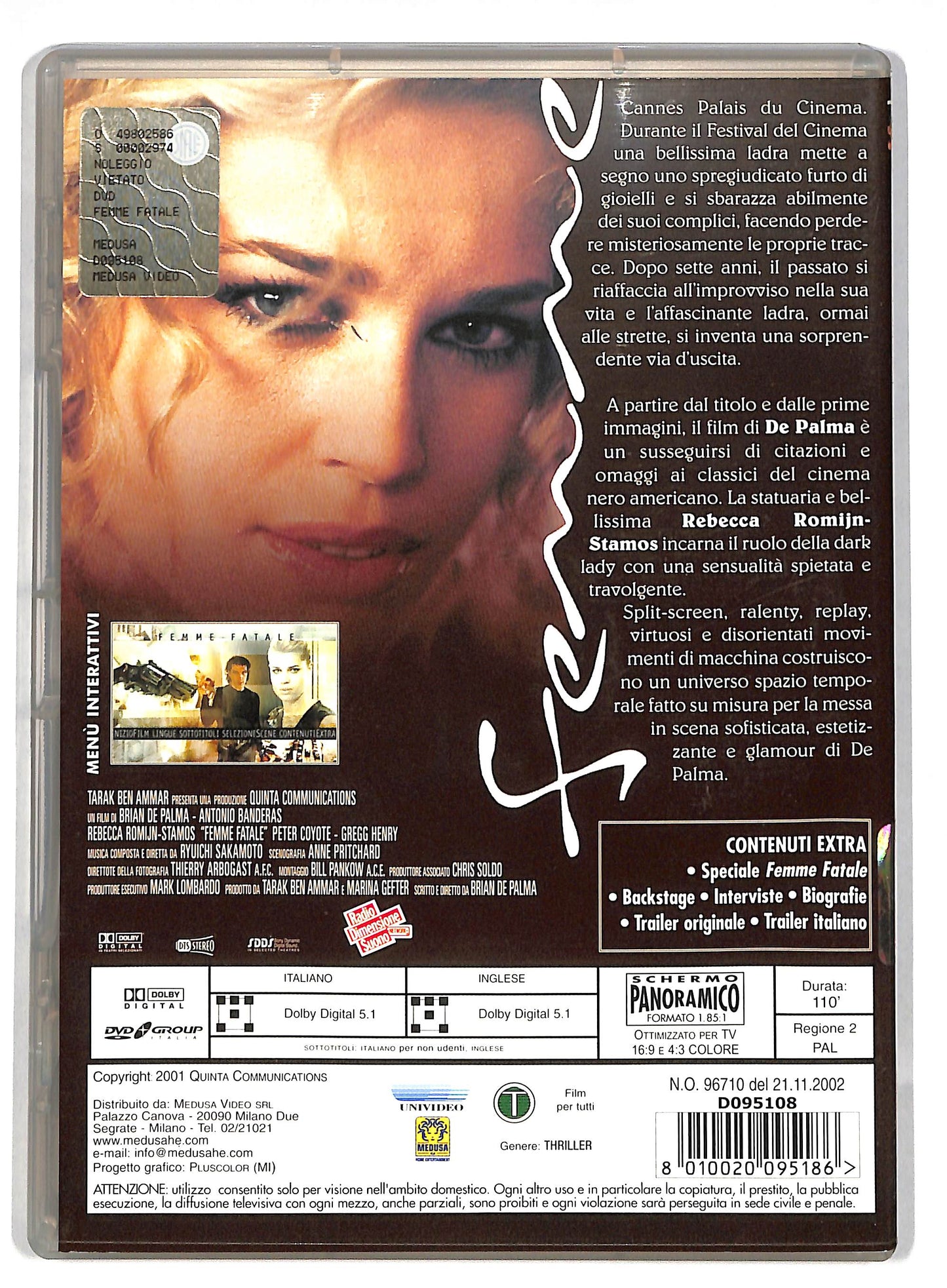 EBOND Femme Fatale Con Antonio Banderas DVD DB596624