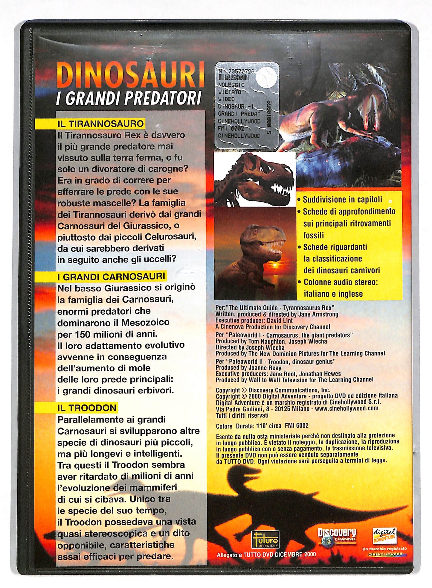 EBOND Dinosauri i grandi predatori EDITORIALE DVD DB596720