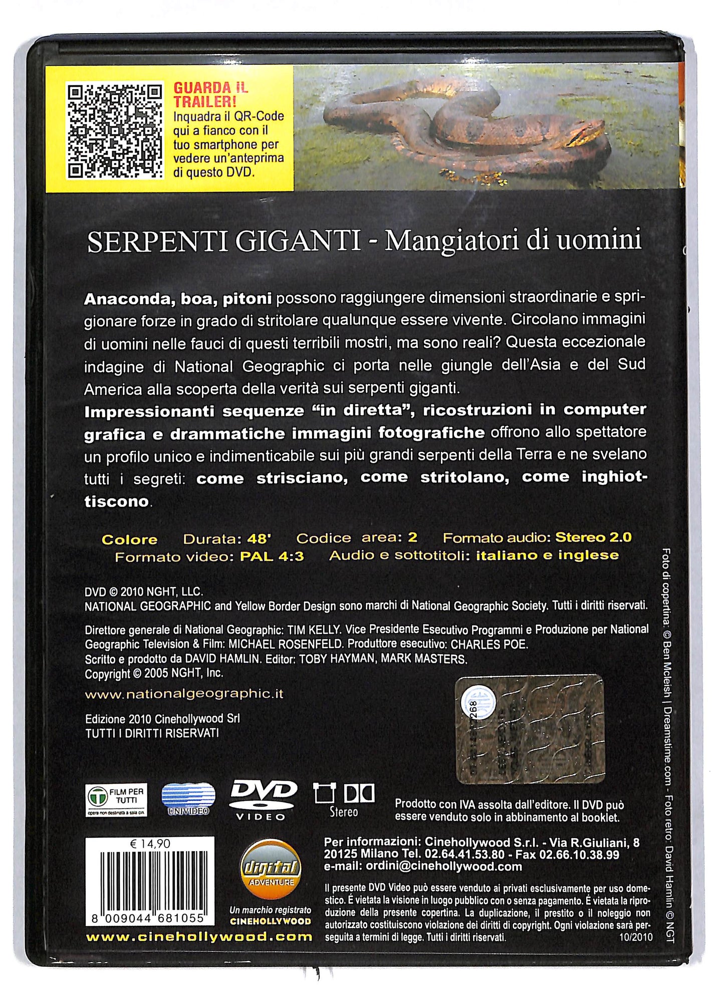 EBOND National geographic - Serpenti Giganti mangiatori di uomini DVD DB596756