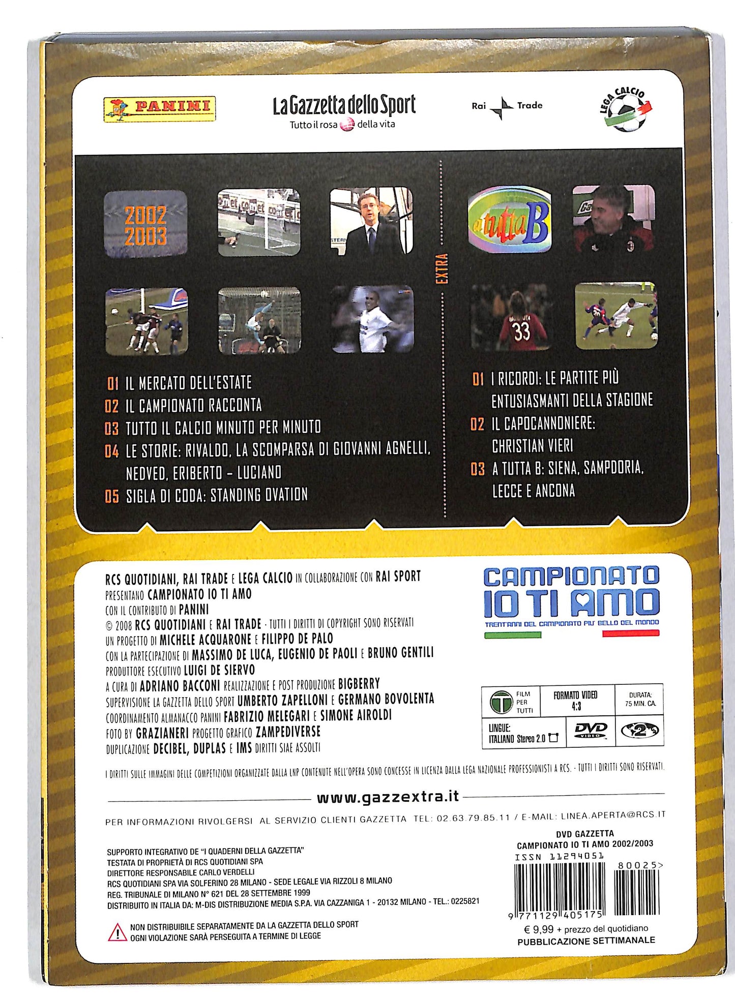 EBOND Campionato io ti amo 2002 - 2003 vol 25 EDITORIALE DVD DB597165
