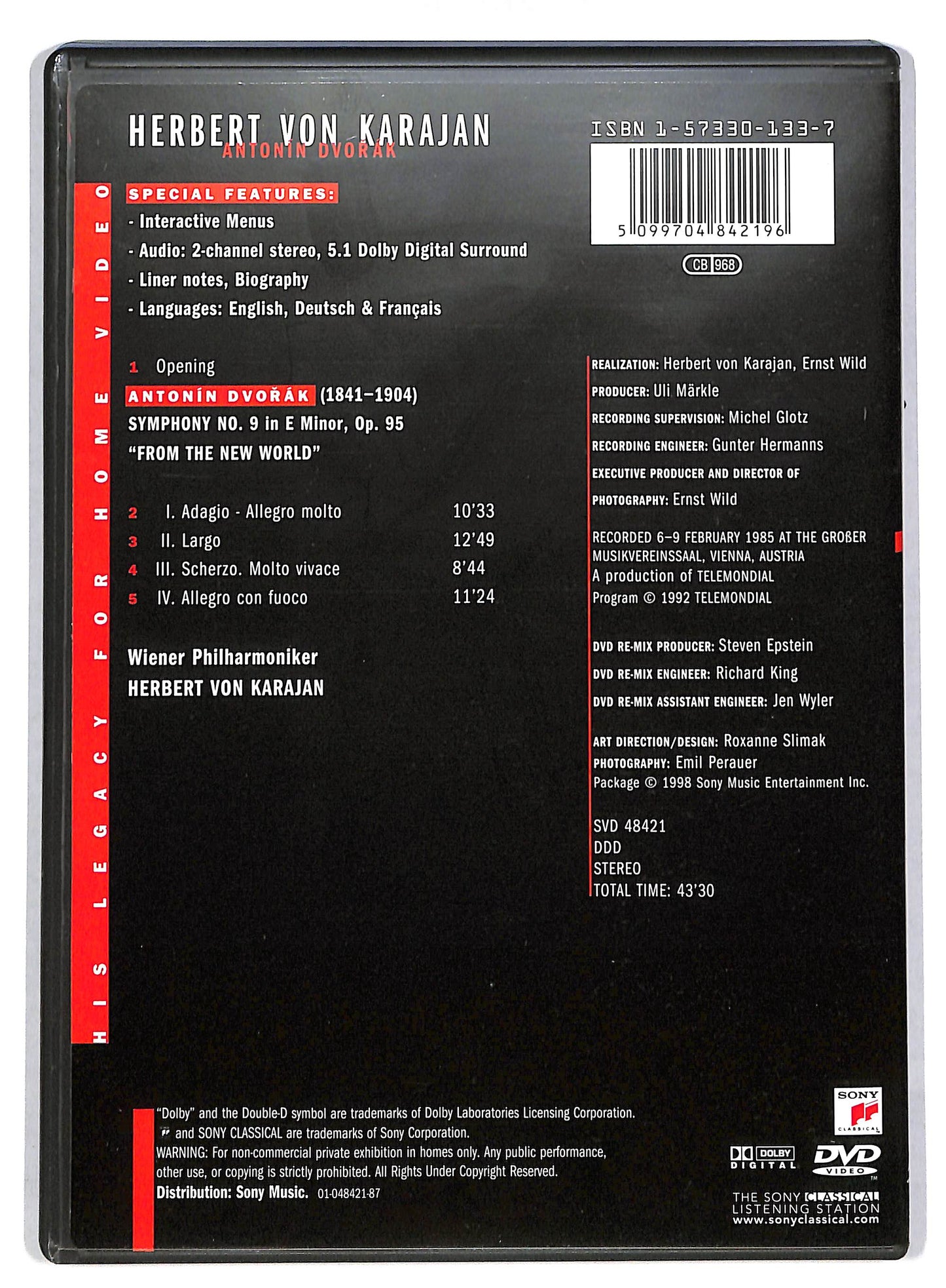 EBOND Antonin dvorak simphony no. 9 DVD DB597337