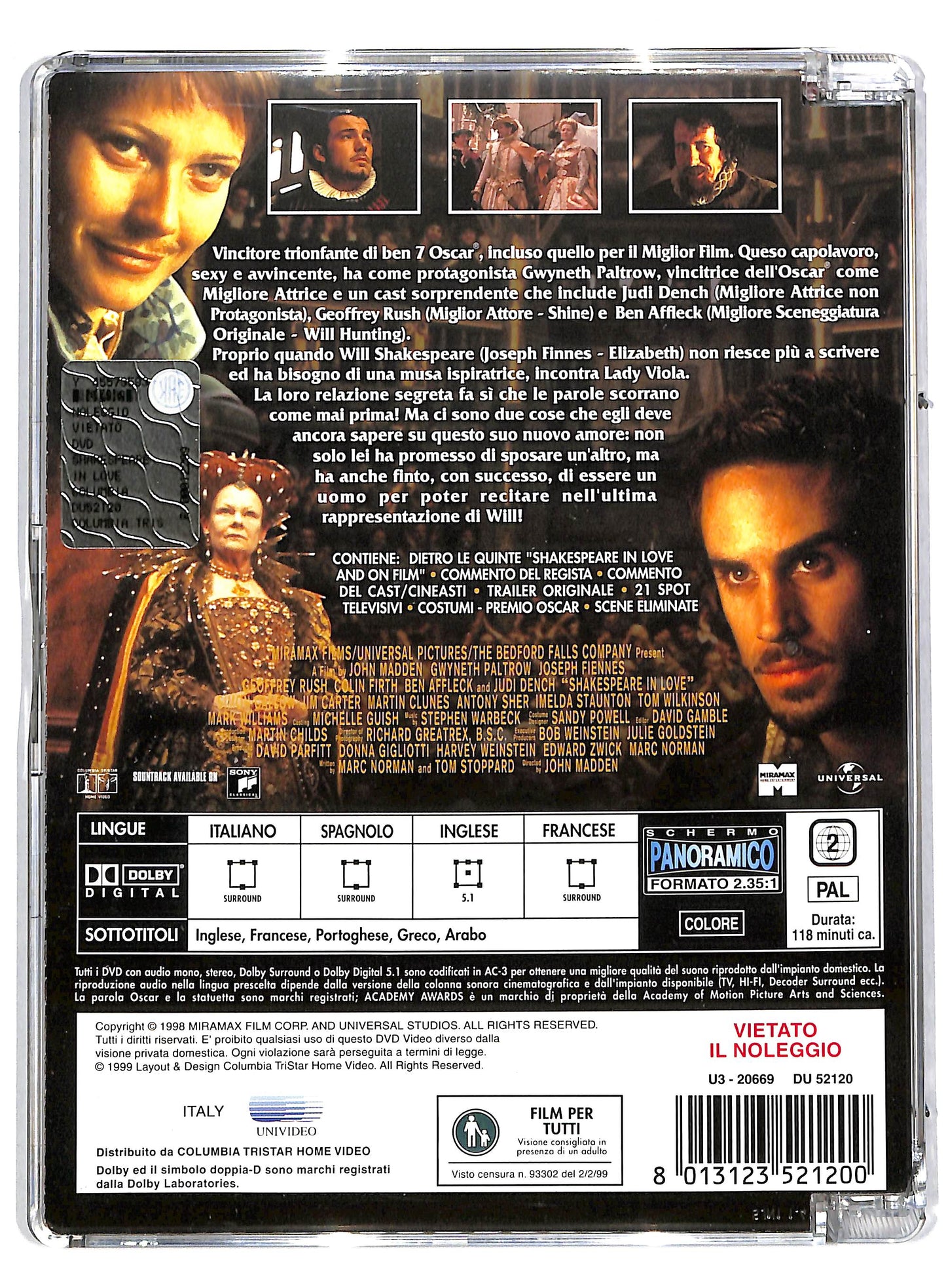 EBOND Shakespeare in Love SJB DVD DB597340