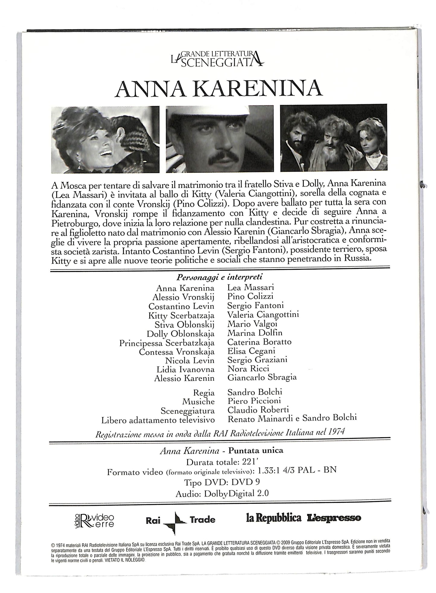 EBOND Anna karenina - puntata unica DIGIPACK EDITORIALE DVD DB597360