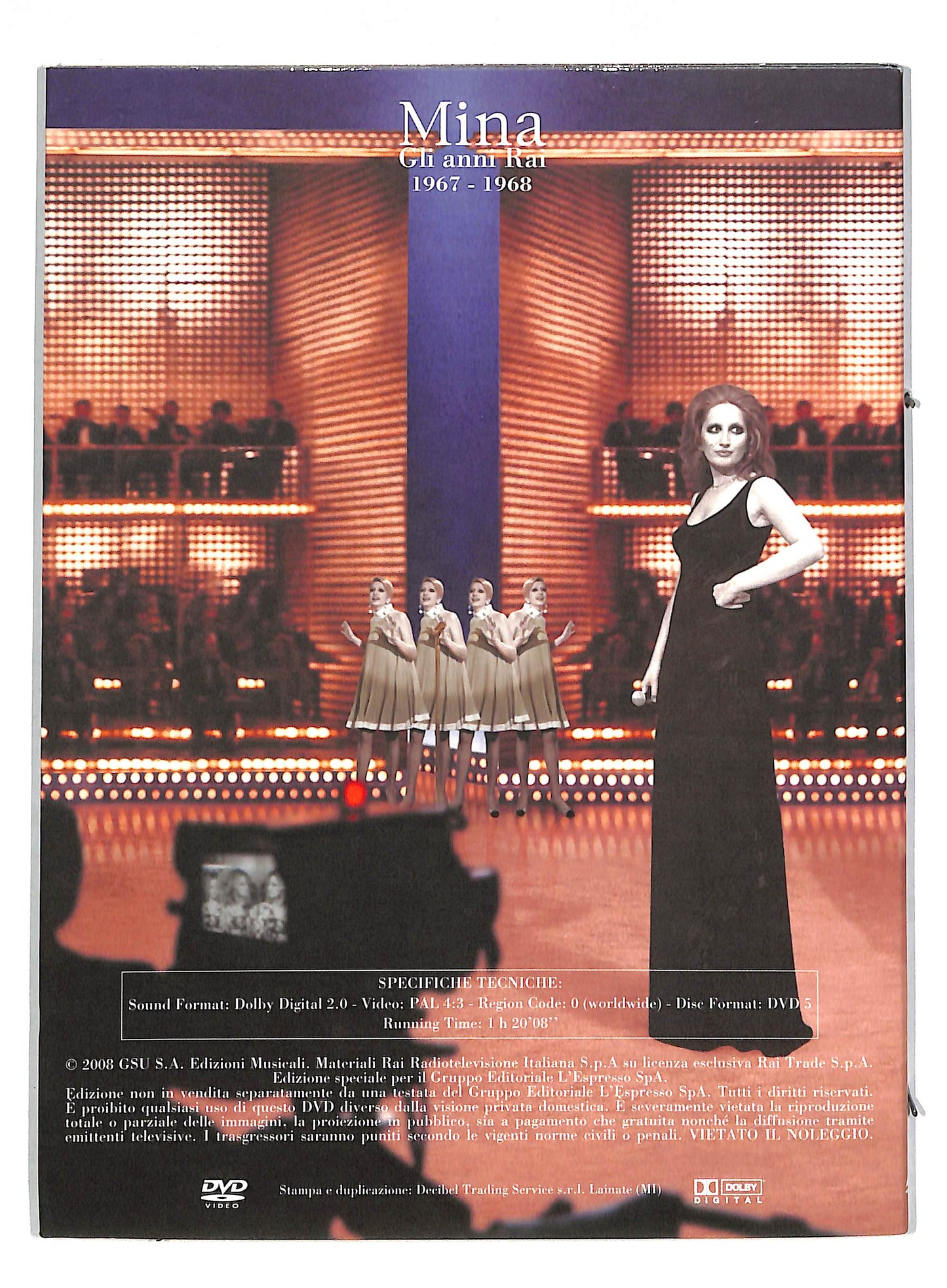 EBOND Mina - gli anni rai 1967 - 1968 EDITORIALE DVD DB597820