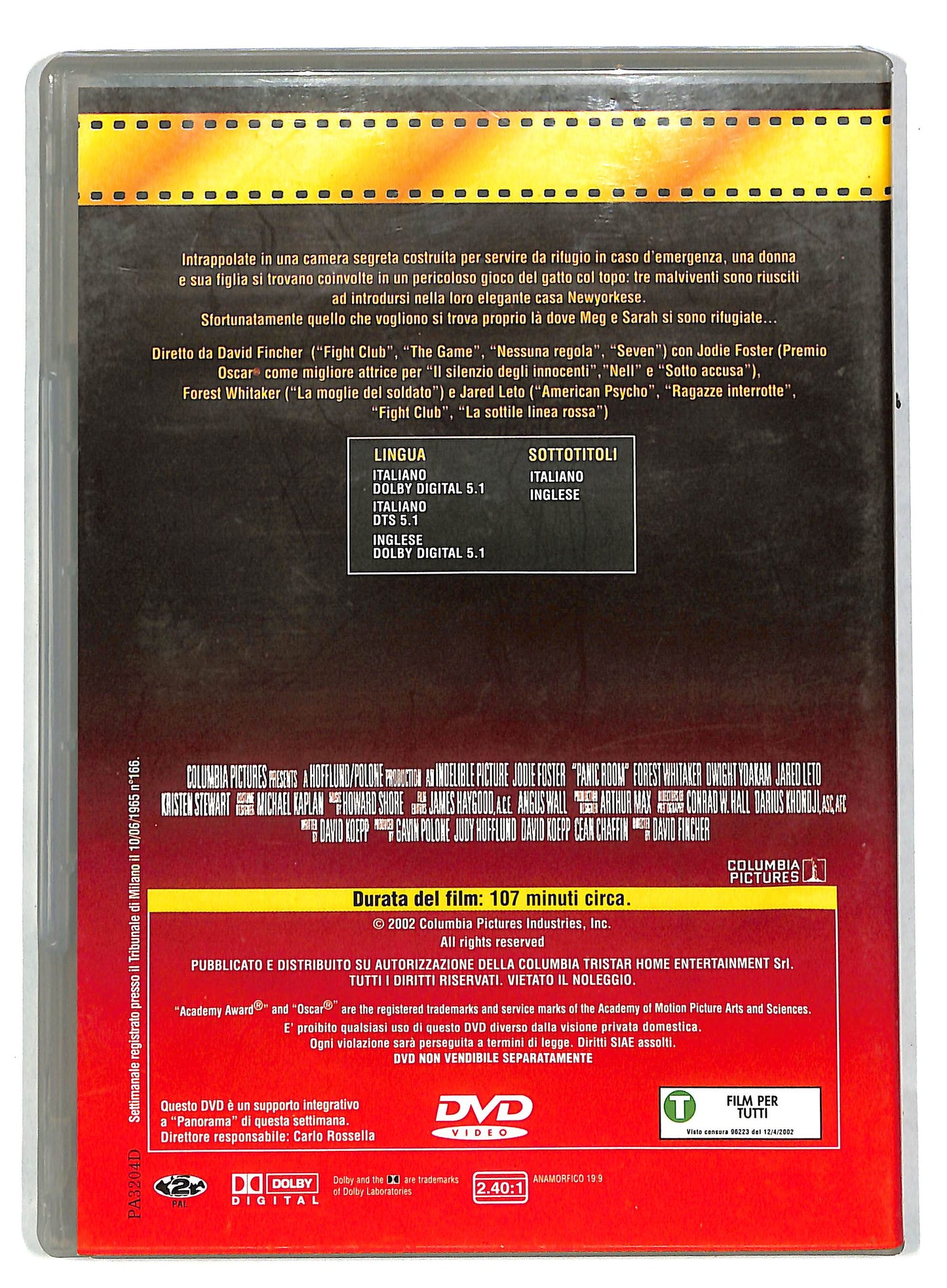 EBOND Panic Room EDITORIALE DVD DB598107