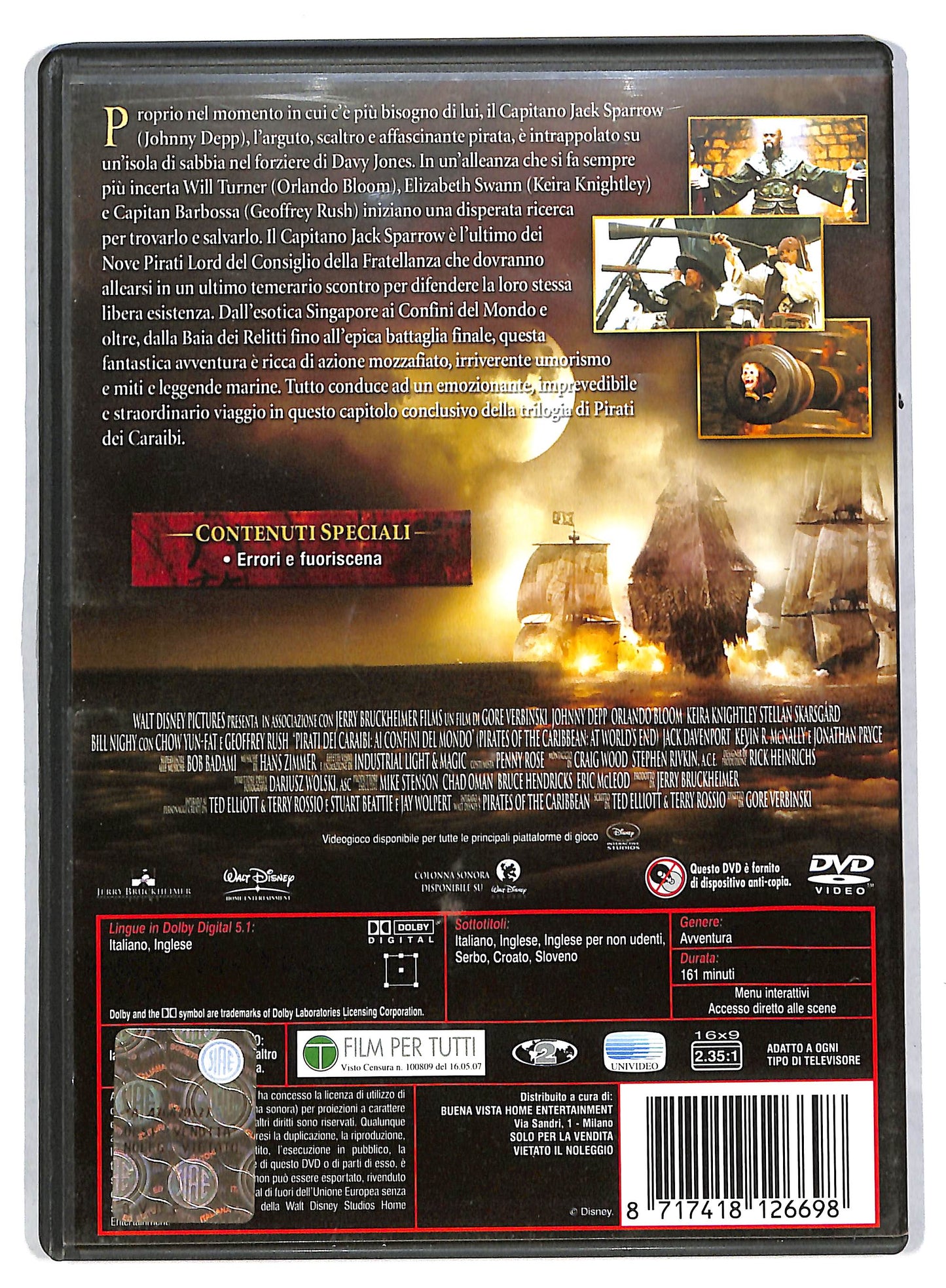 EBOND Pirati dei Caraibi - Ai confini del mondo DVD DB598122