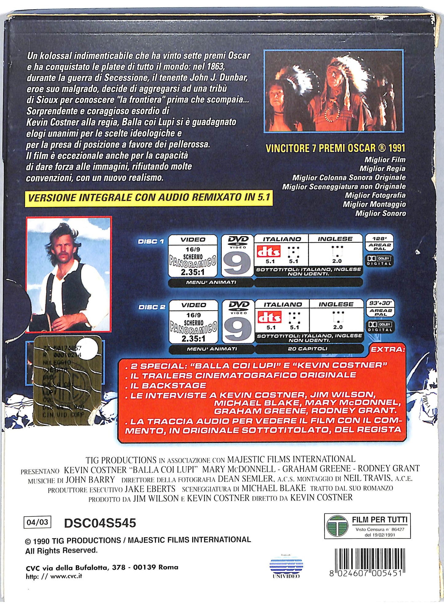 EBOND Balla coi lupi DIGIPACK DVD DB598359