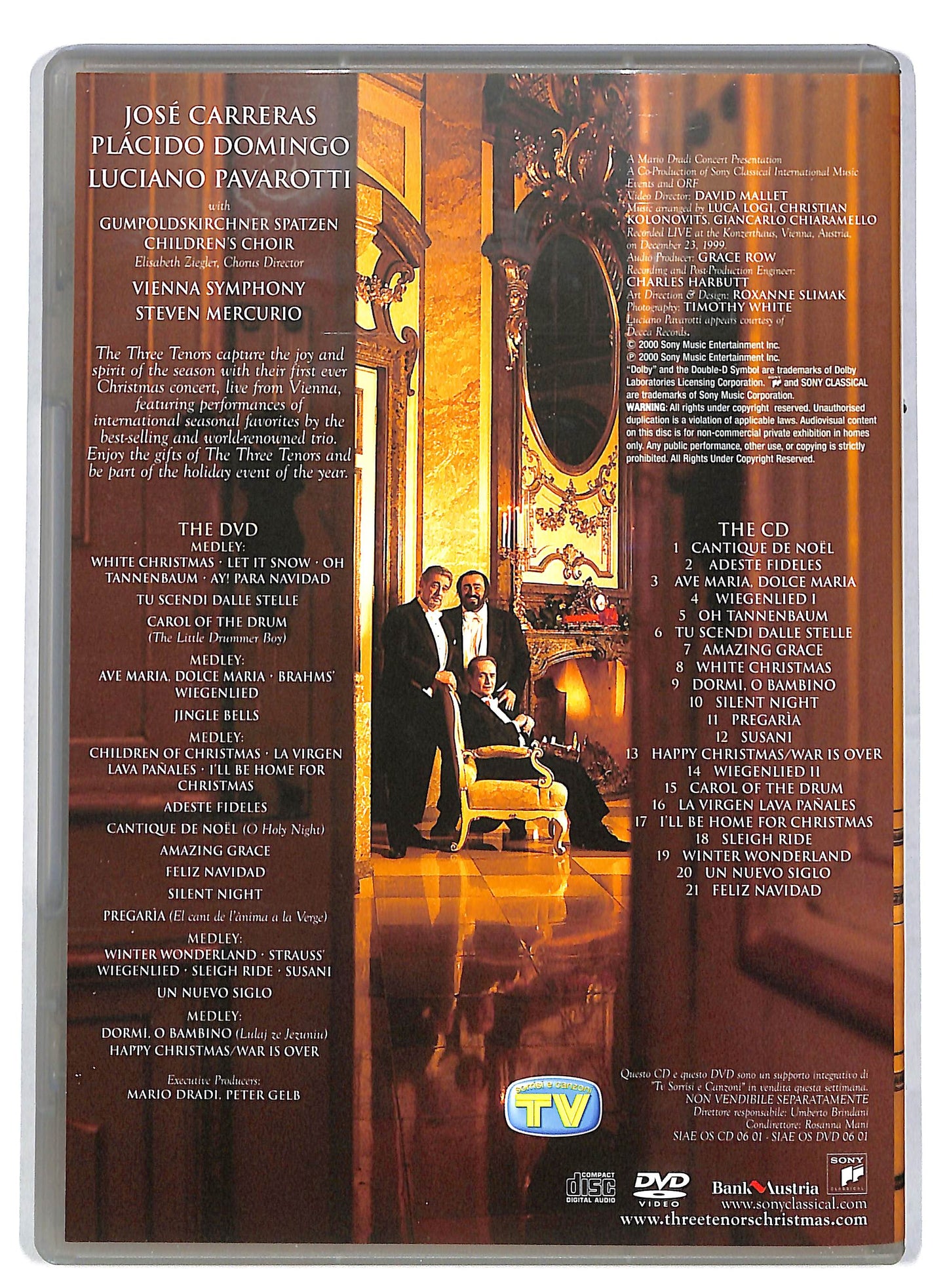 EBOND The Three Tenors Christmas DVD +EDITORIALE DVD DB598364