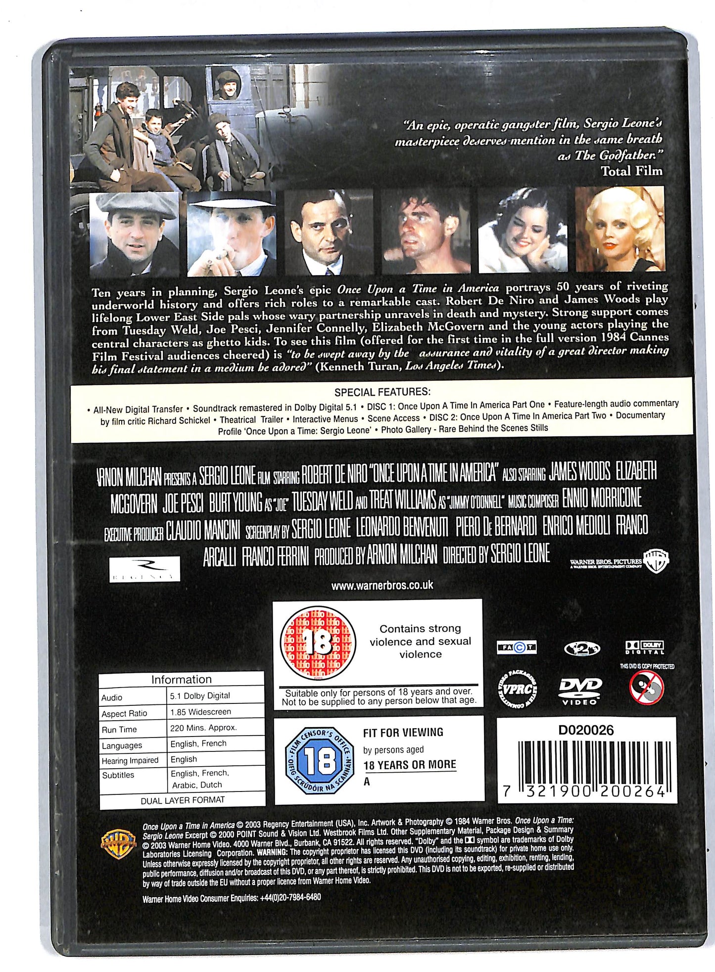 EBOND Once upon a time in America EDIZIONE UK DVD DB598637