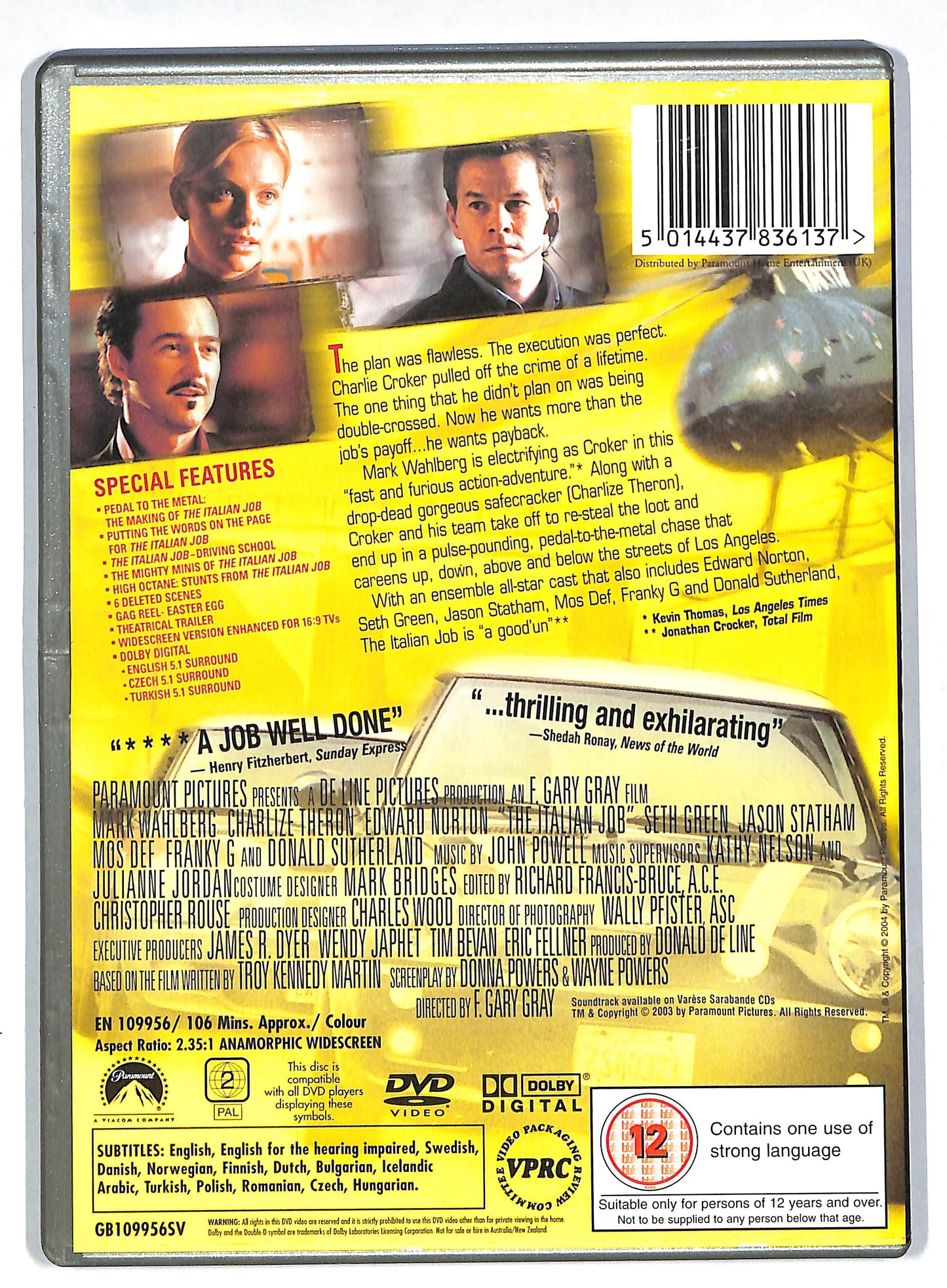 EBOND The italian job EDIZIONE UK DVD DB598653