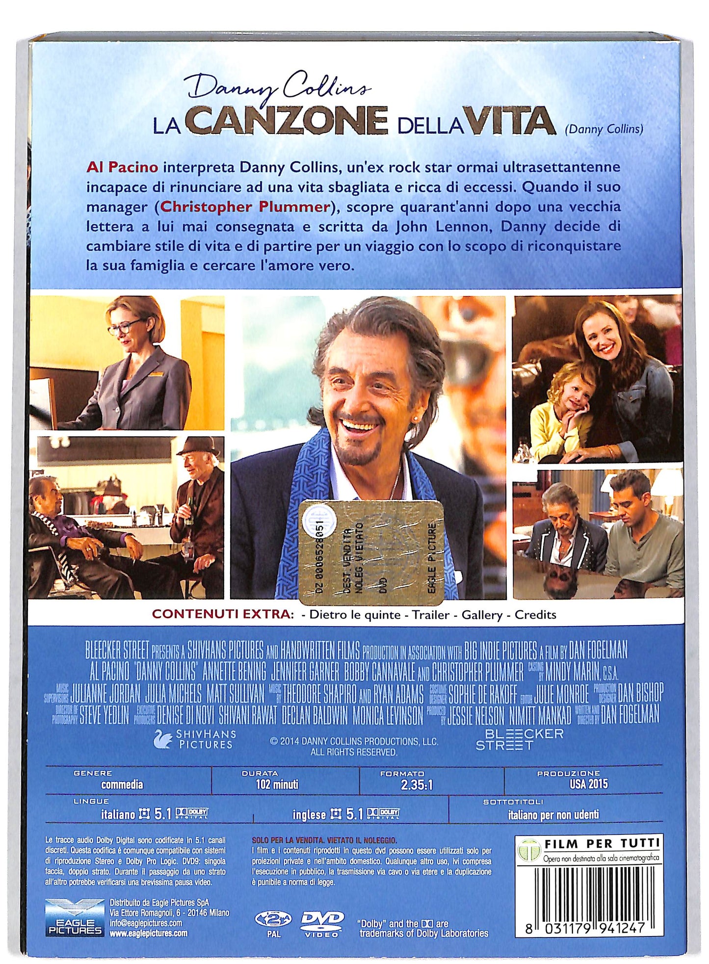 EBOND Danny Collins - La canzone della vita SLIPCASE DVD DB599102