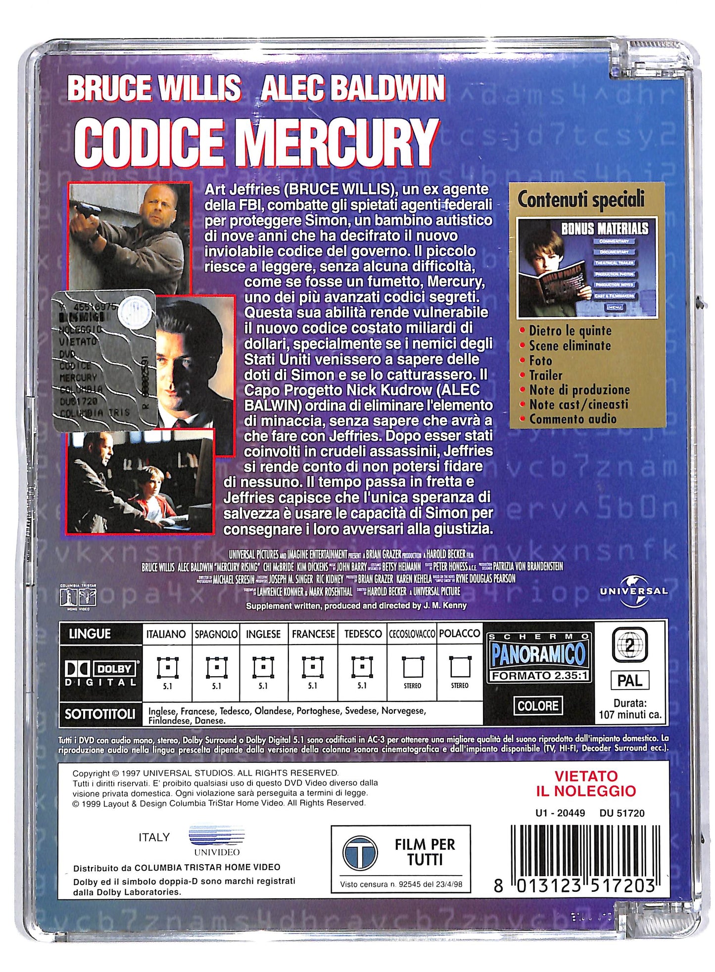 EBOND Codice Mercury SJB DVD DB599602