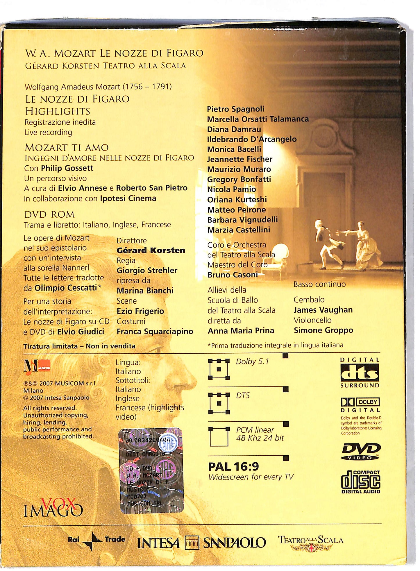 EBOND W a mozart le nozze di figaro - gerard korsten EDITORIALE DVD DB599844