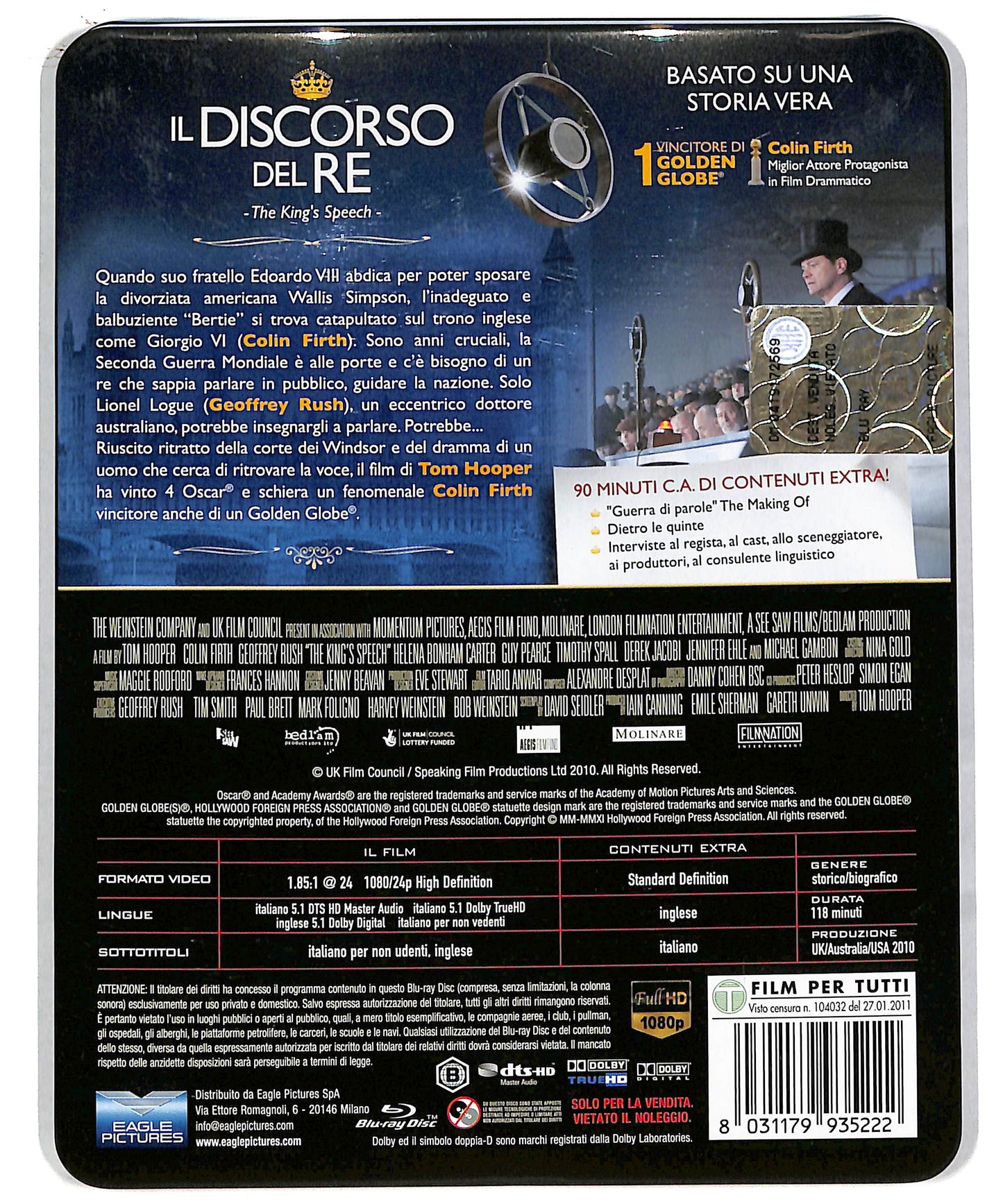 EBOND Il discorso del Re STEELBOOK BLURAY DB600642