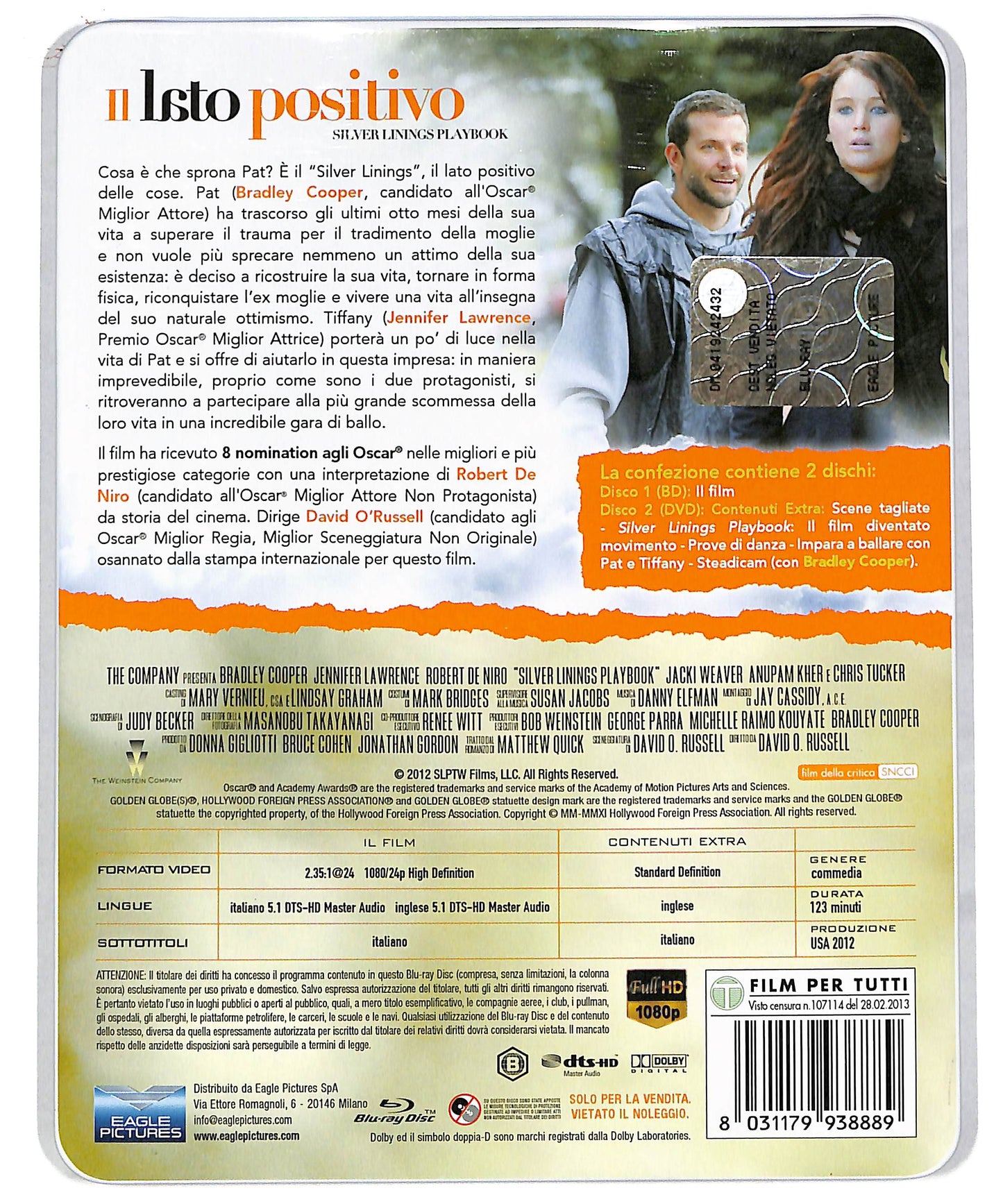 EBOND Il lato positivo - Silver Linings Playbook STEELBOOK BLURAY DB600645