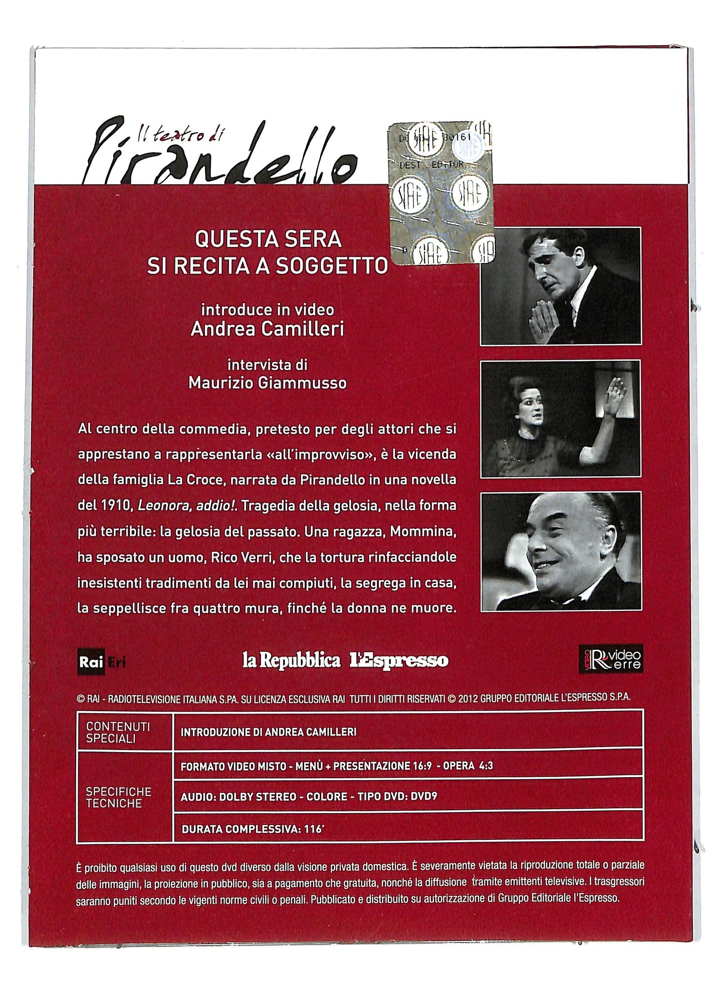 EBOND Questa sera si recita a soggetto vol 7 EDITORIALE DVD DB601159