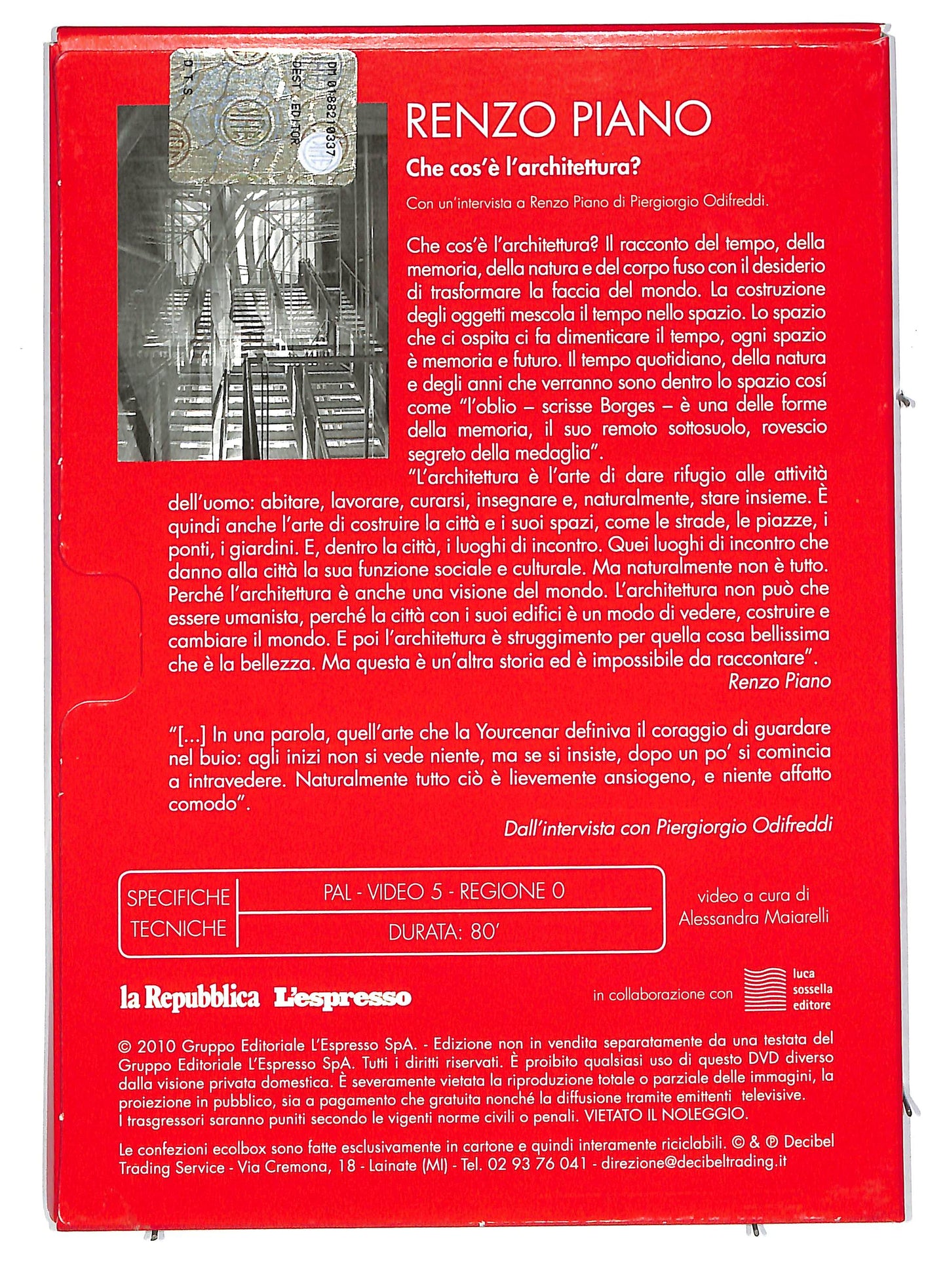 EBOND Che cos'e l'architettura? DIGIPACK EDITORIALE DVD DB601302