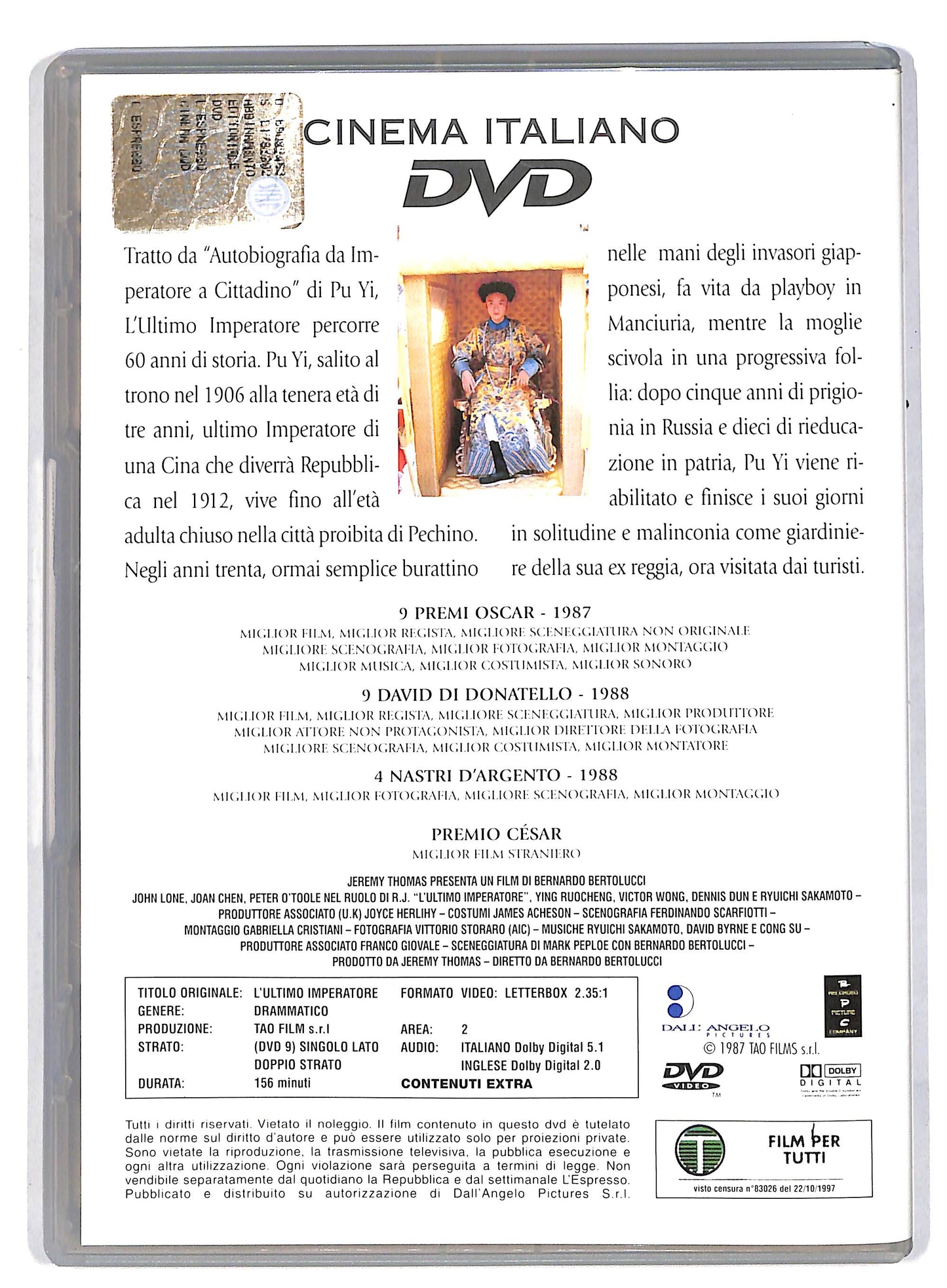 EBOND L'ultimo imperatore EDITORIALE DVD DB601355