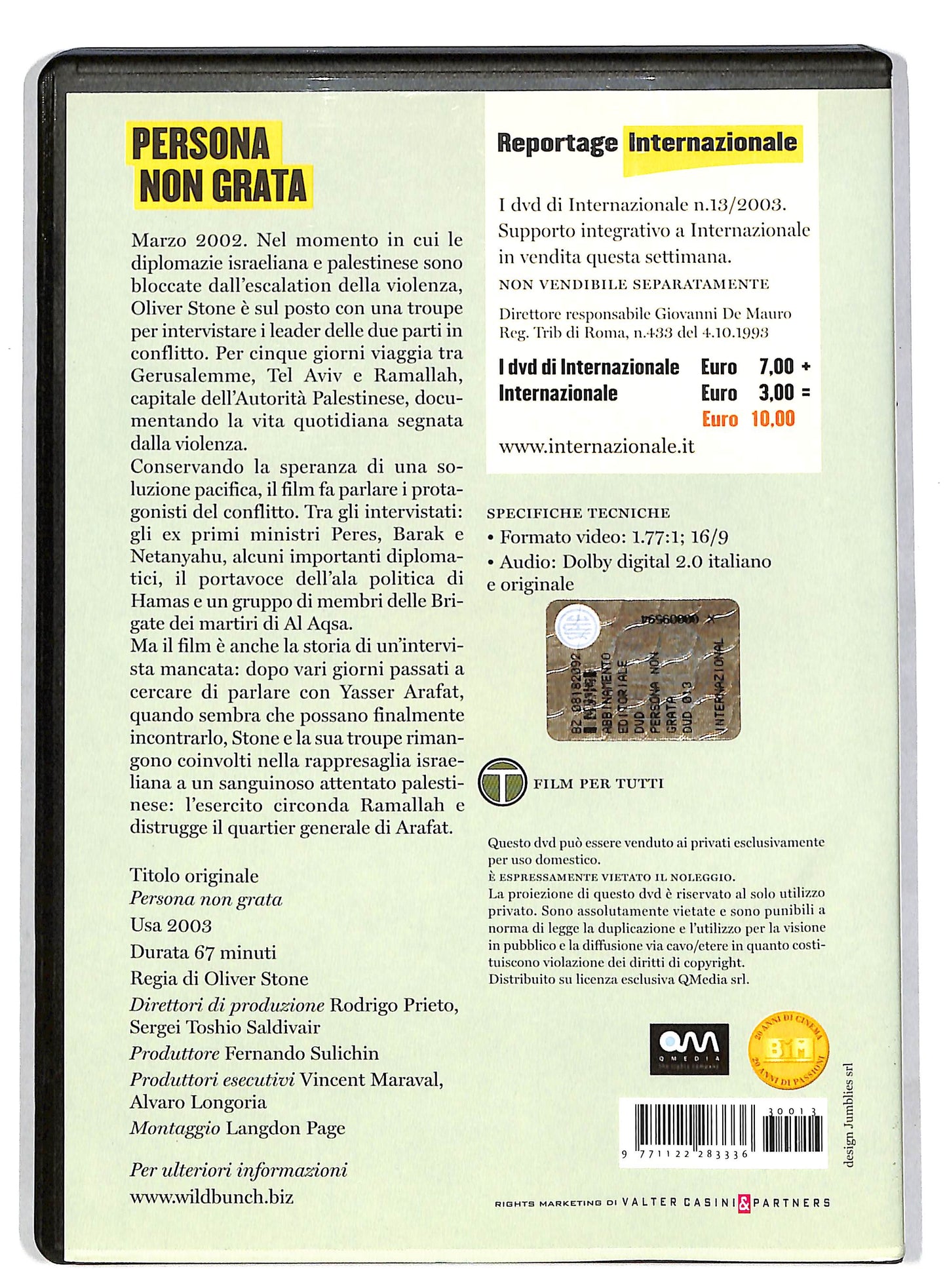 EBOND Persona non grata EDITORIALE DVD DB601619