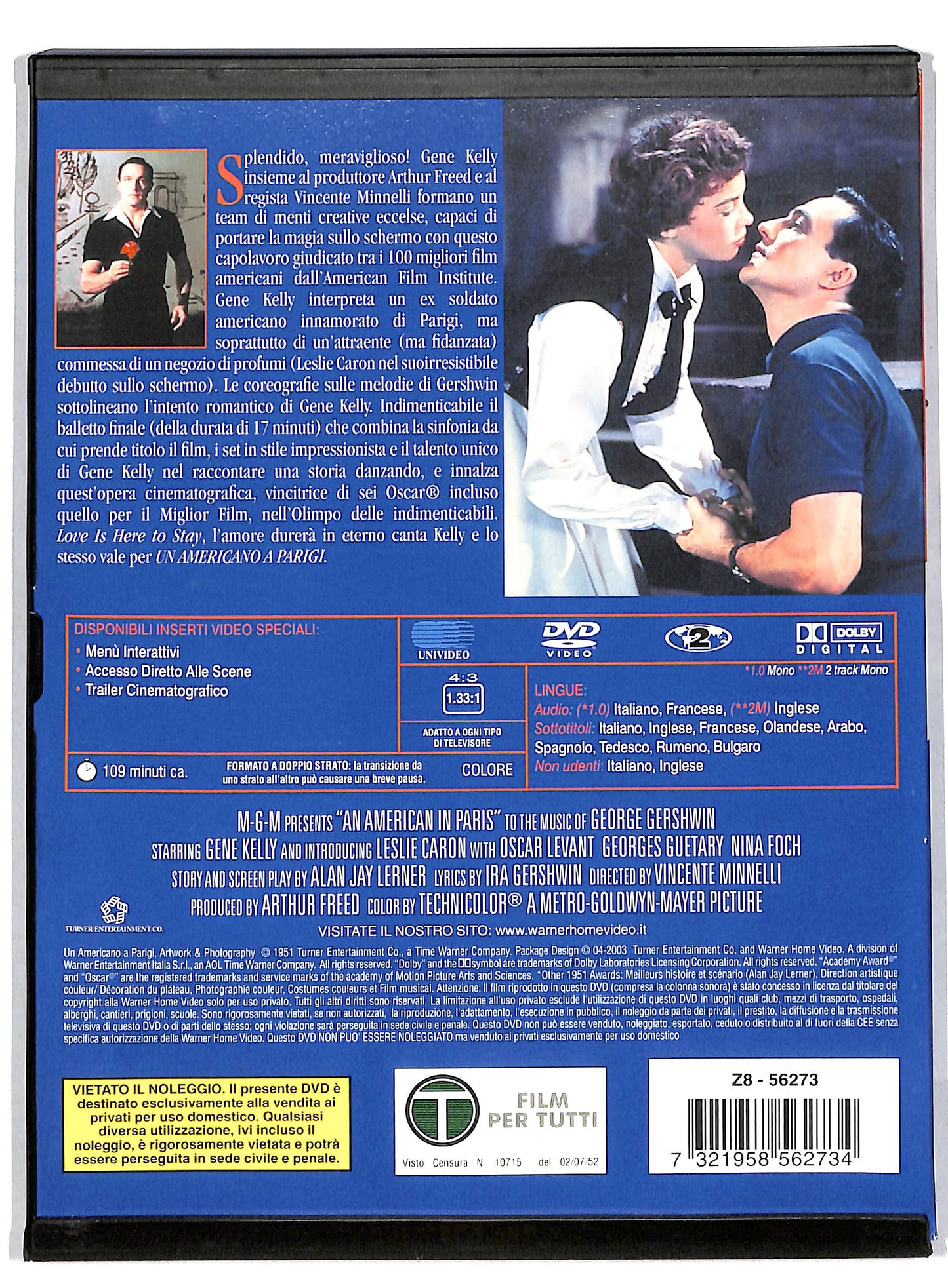 EBOND Un americano a Parigi SNAPPER DVD DB601620