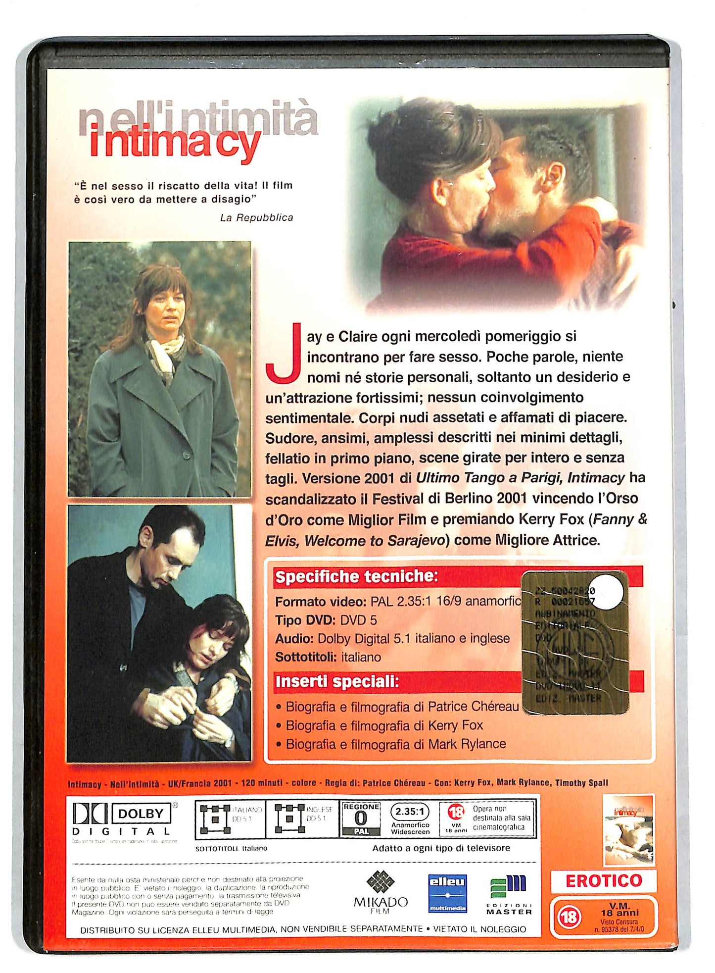 EBOND Intimacy - Nell'intimita EDITORIALE DVD DB601908