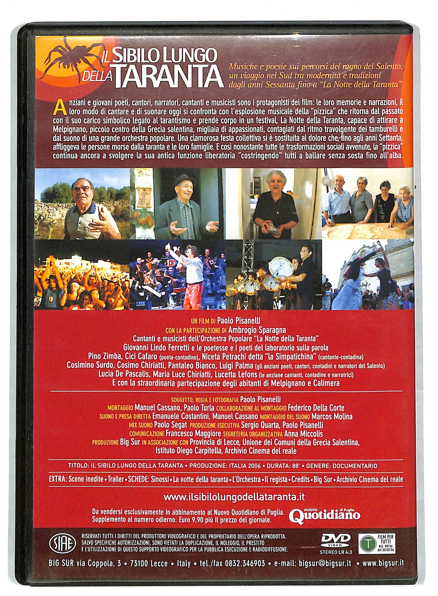 EBOND Il sibilo lungo della taranta EDITORIALE DVD DB601924