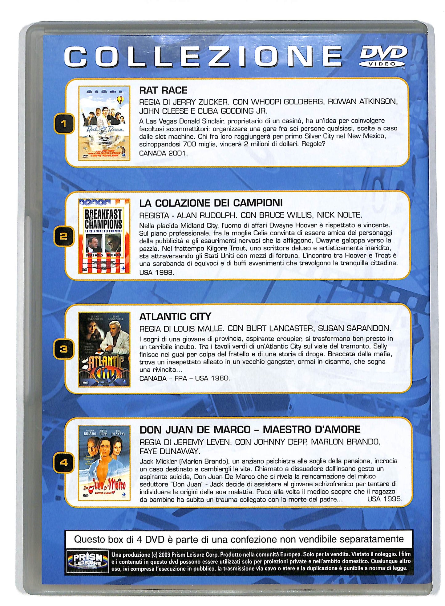 EBOND 4 film su 2 - Atlantic city - Rat race - Don Juan EDITORIALE DVD DB601949