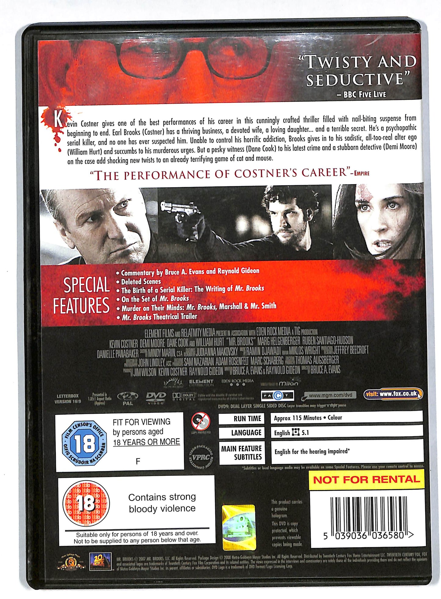 EBOND Mr. Brooks EDIZIONE UK DVD DB602405