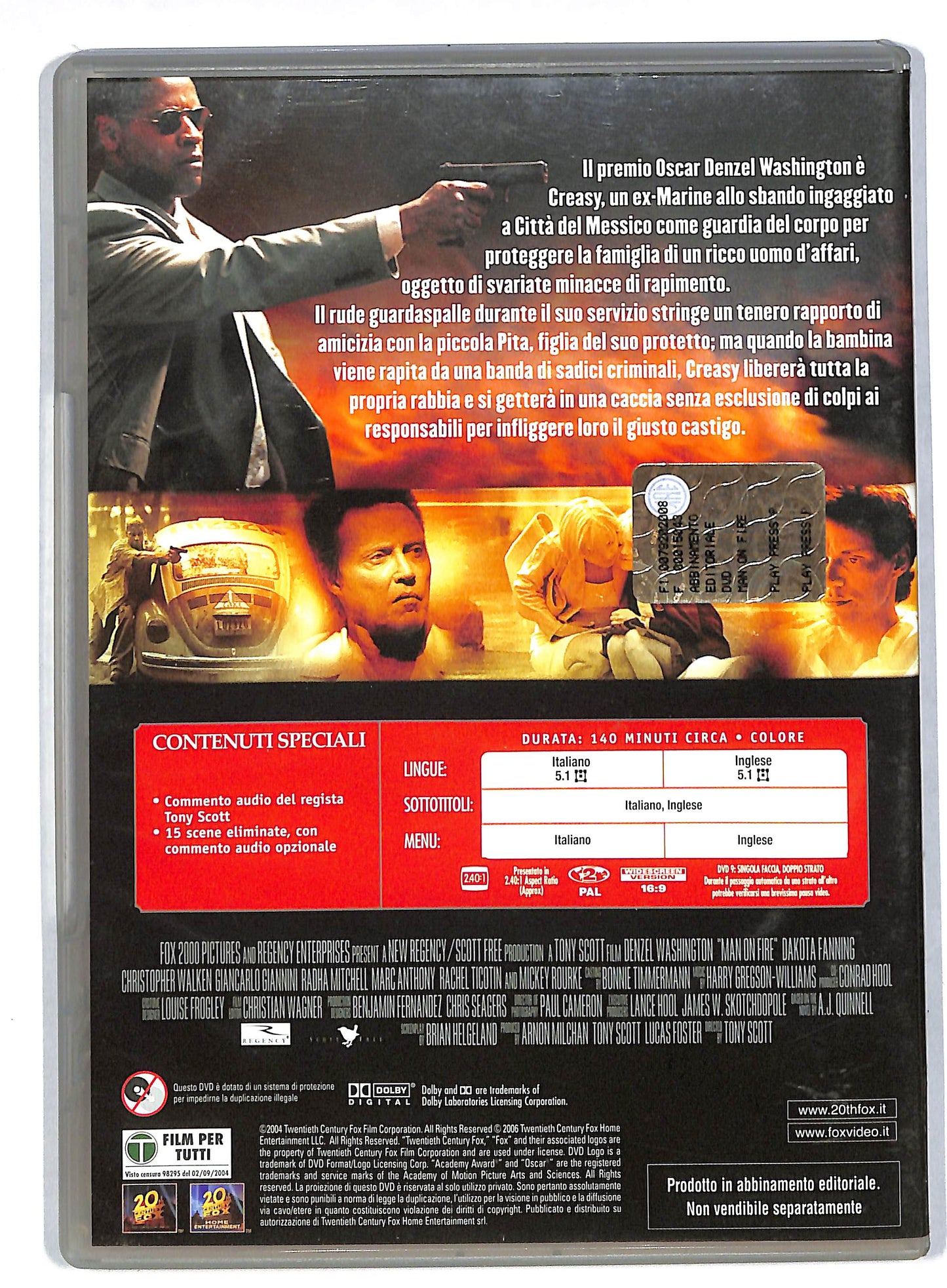 EBOND Man on Fire - Il fuoco della vendetta EDITORIALE DVD DB602409