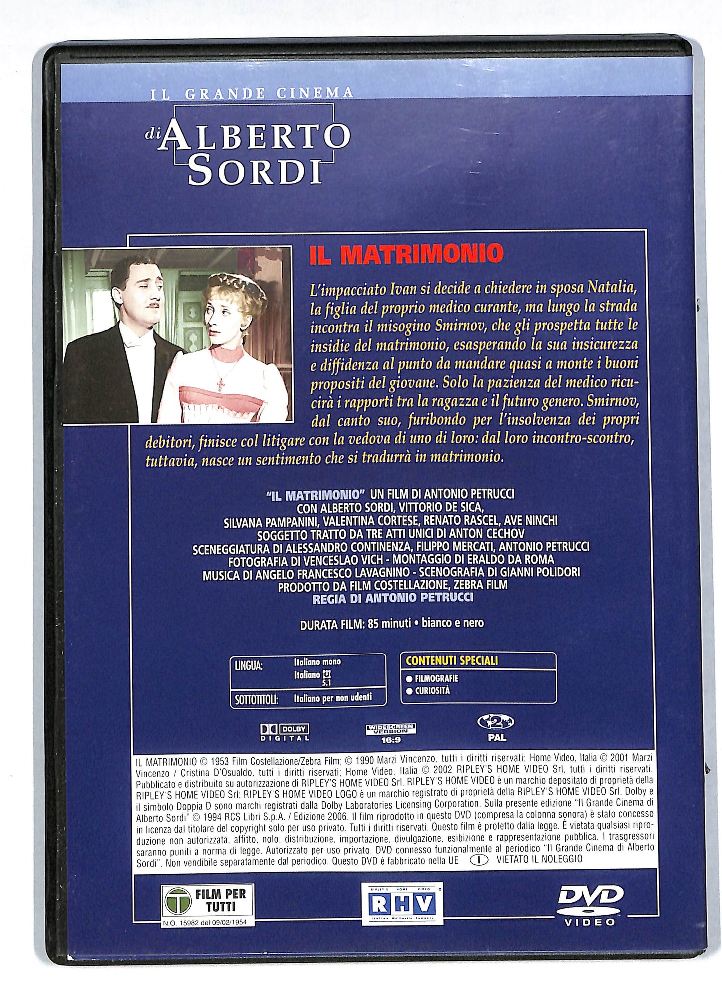 EBOND Alberto Sordi - il matrimonio EDITORIALE DVD DB602417