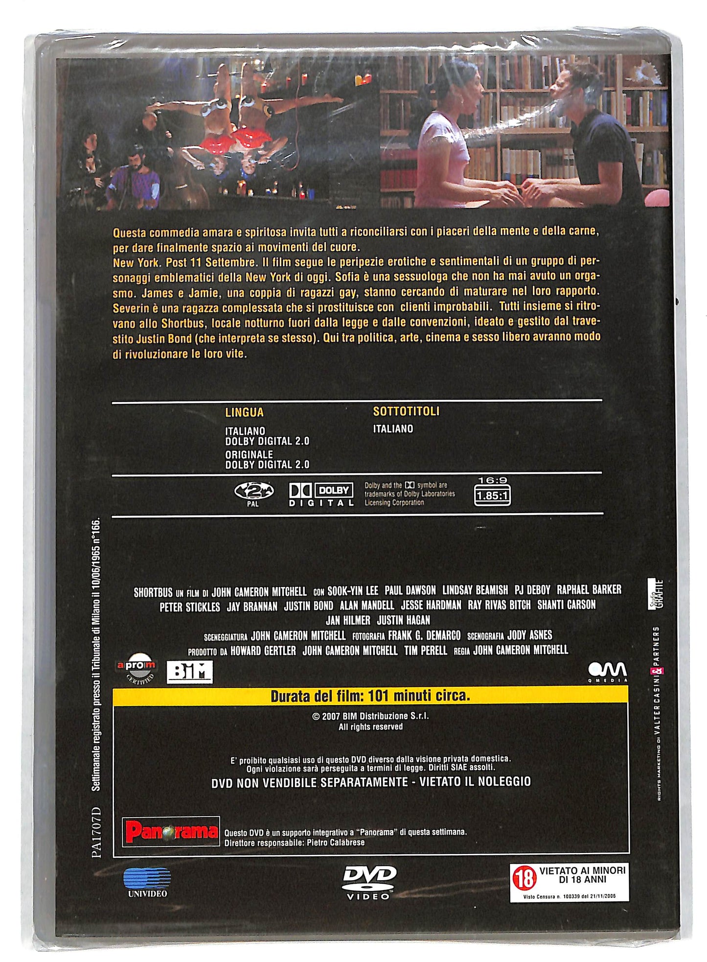 EBOND Shortbus - Dove tutto e permesso EDITORIALE DVD DB602833