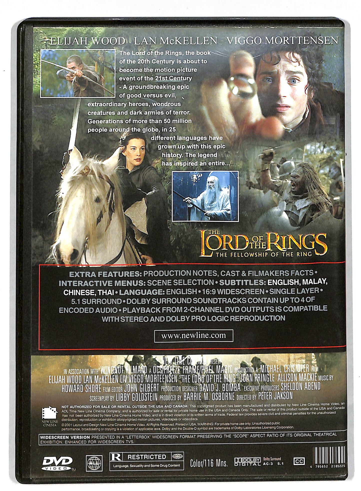 EBOND Il Signore degli Anelli - La Compagnia dell'Anello (no ita) DVD DB603148