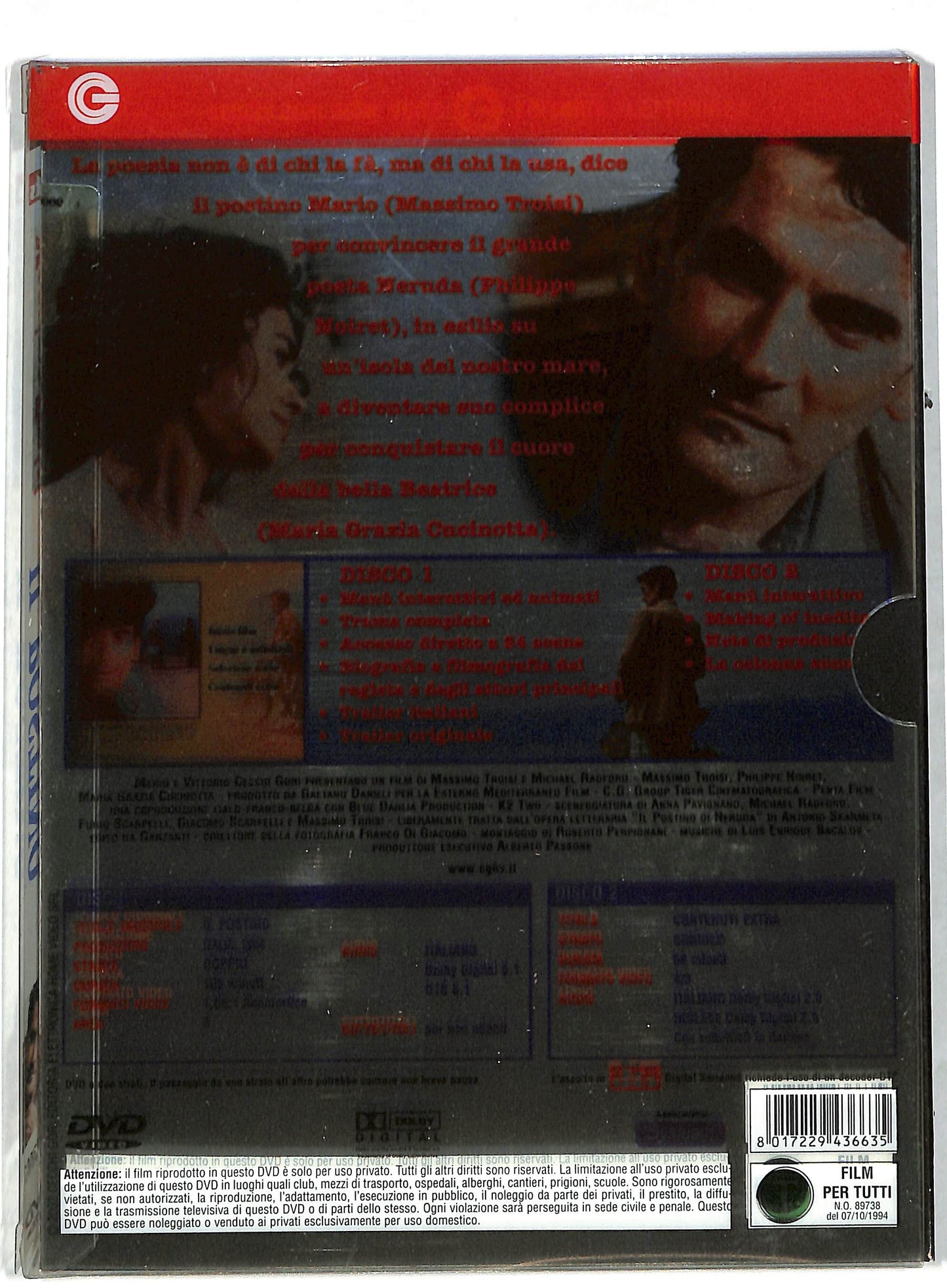 EBOND Il Postino DIGIPACK DVD DB603238