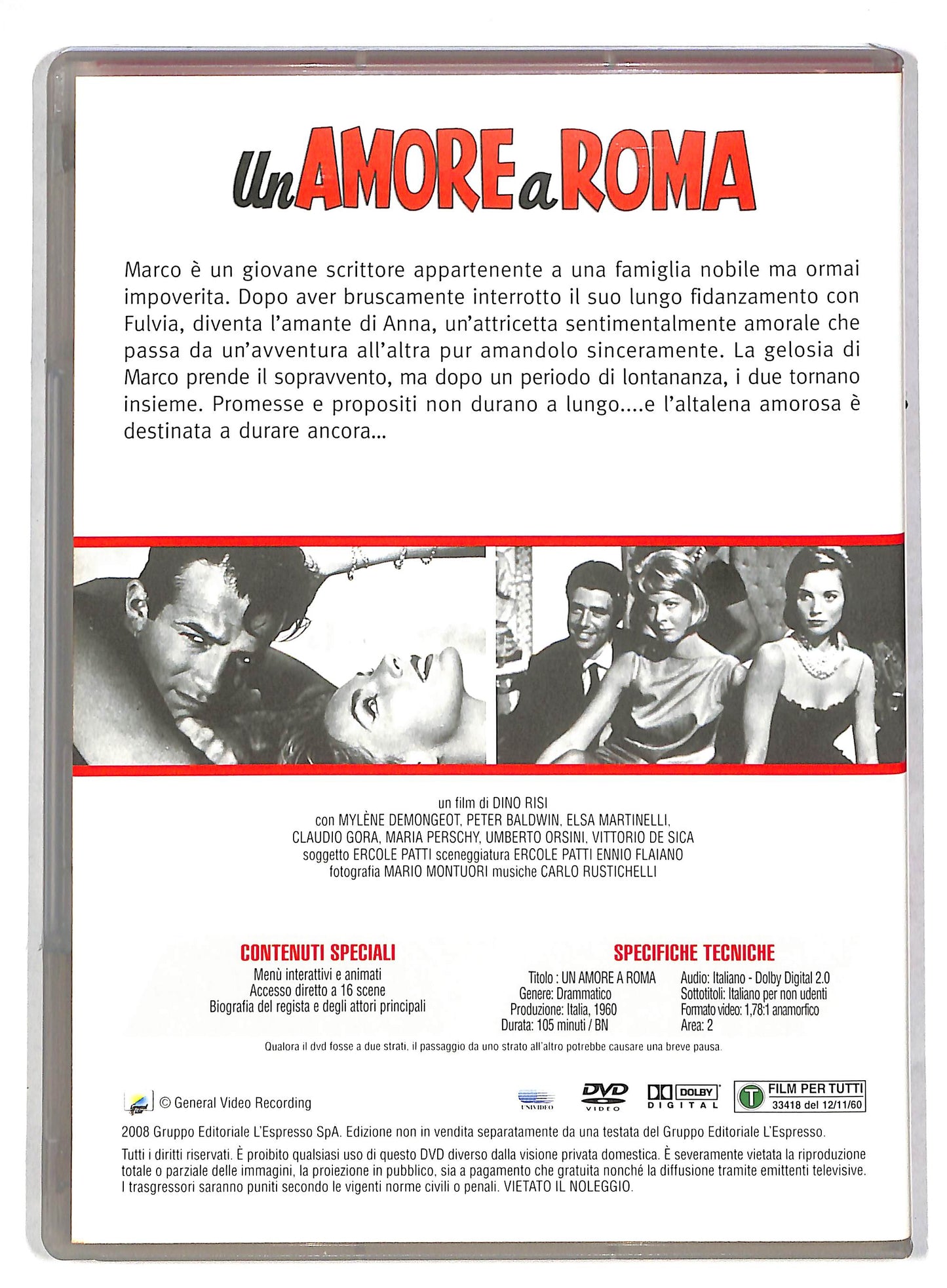 EBOND Un amore a Roma EDITORIALE DVD DB603257