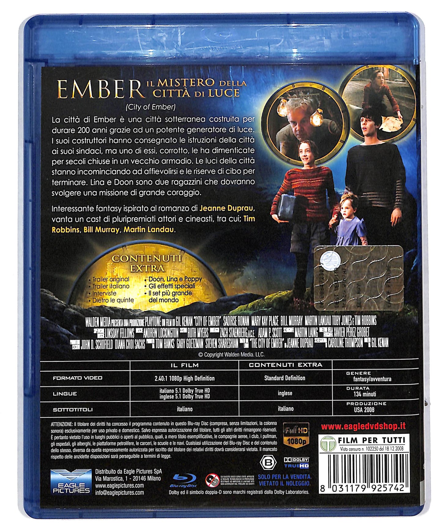 EBOND Ember - il mistero della citta di luce BLURAY DB604155